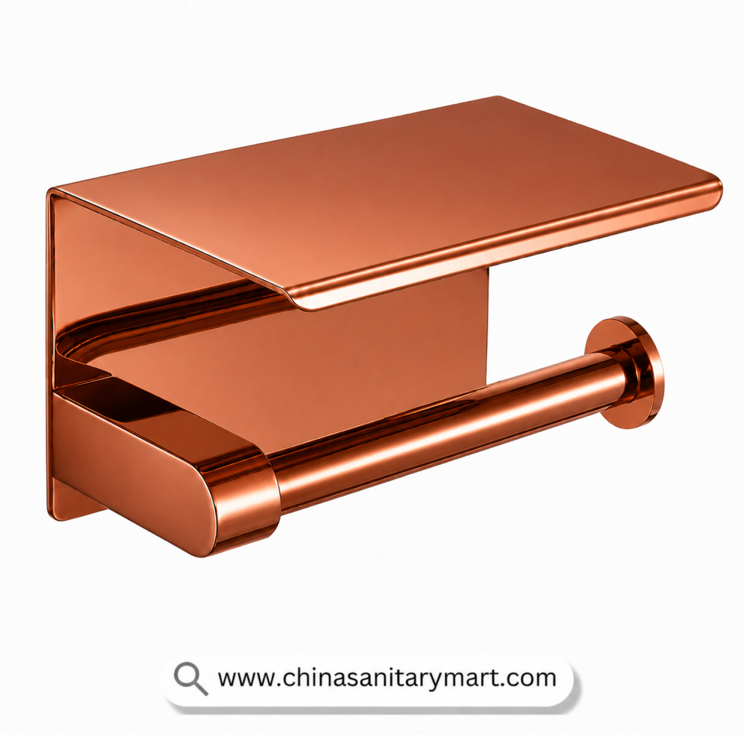 SS Open Tissue Holder Rose Gold, Rose Gold Tissue Holder, Toilet Paper Holder with Shelf, Stainless Steel Tissue Holder, Open Tissue Holder, Rose Gold Bathroom Accessories, Luxury Tissue Holder