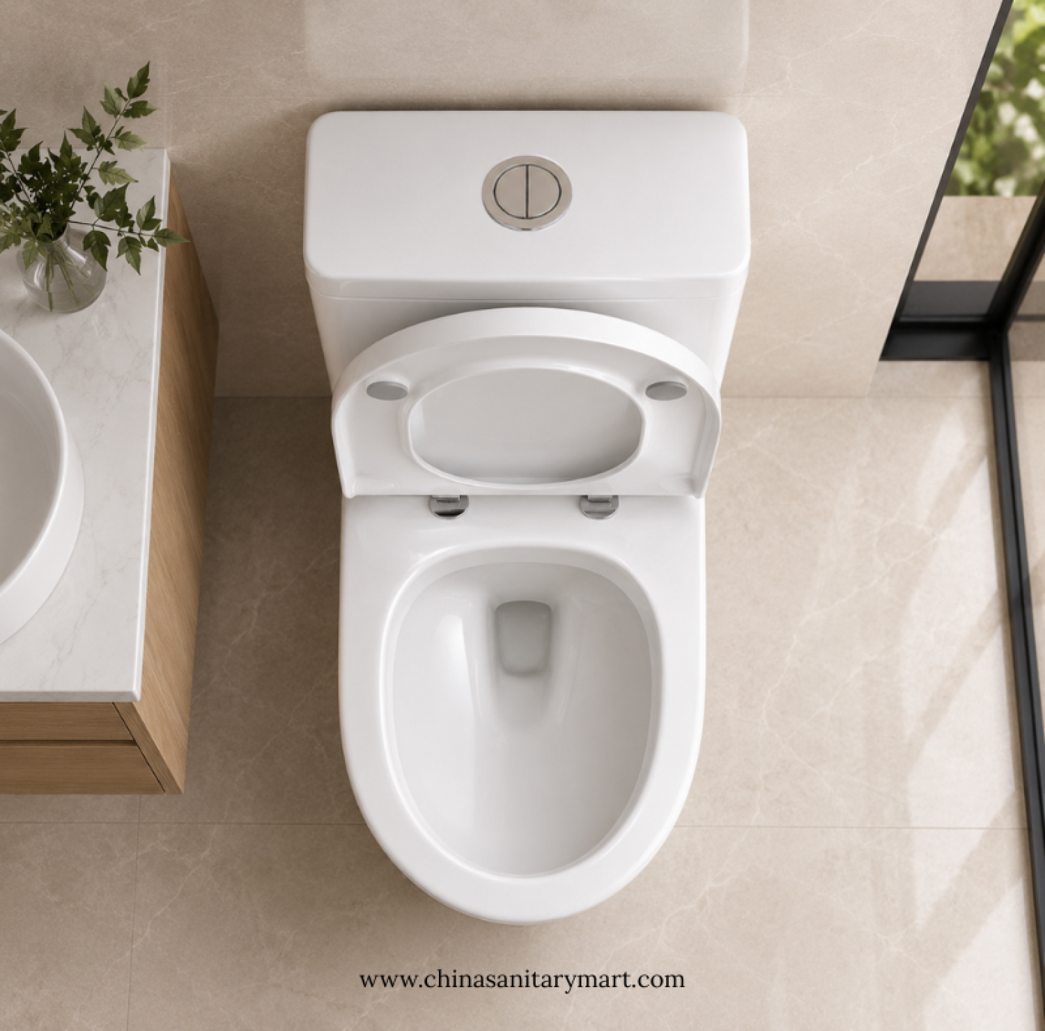 ORNT Oscar Commode, Oscar Commode, ORNT Toilet, One Piece Commode, White Ceramic Commode, Modern Toilet Bangladesh, Floor Mounted Commode, Luxury Bathroom Commode