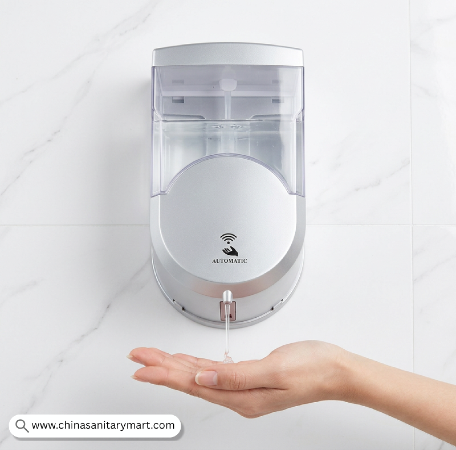 Hand Sensor Liquid Soap Dispenser Silver, Automatic Soap Dispenser, Sensor Soap Dispenser, Wall Mounted Soap Dispenser, Liquid Soap Dispenser Silver, Touch Free Soap Dispenser