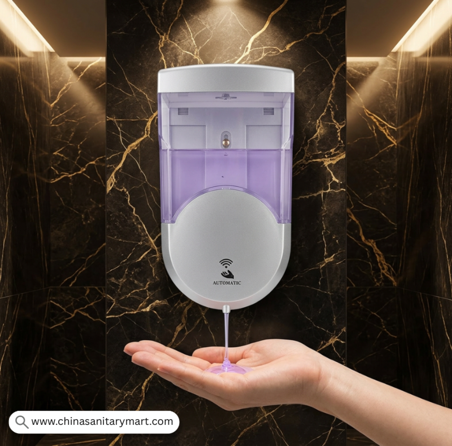 Silver Hand Sensor Liquid Soap Dispenser, Automatic Soap Dispenser, Sensor Soap Dispenser, Liquid Soap Dispenser Silver, Wall Mounted Soap Dispenser, Touch Free Soap Dispenser
