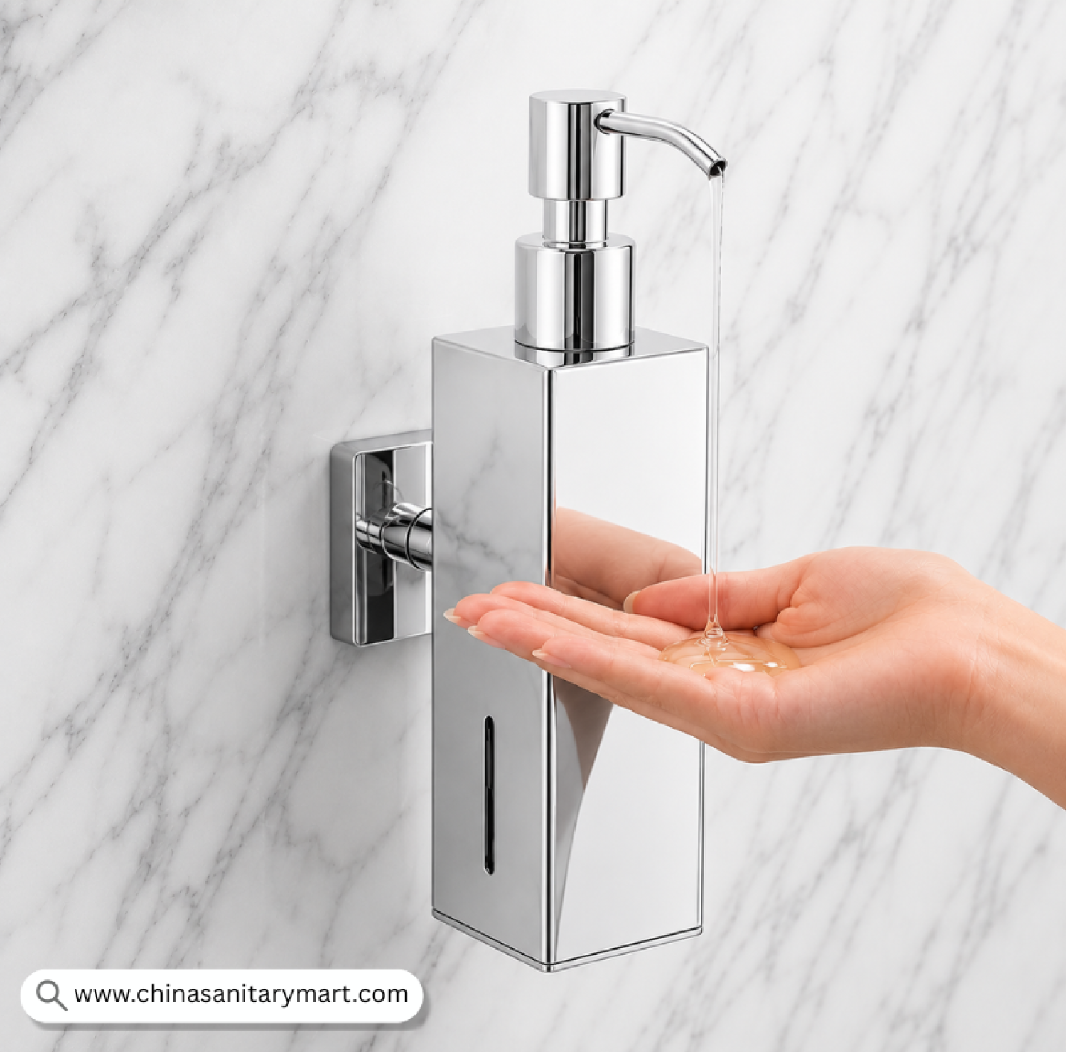 SS Liquid Soap Dispenser CP, Chrome Polish Soap Dispenser, CP Liquid Soap Dispenser, Wall Mounted Soap Dispenser, Manual Soap Dispenser, Stainless Steel Soap Dispenser, Bathroom Soap Dispenser
