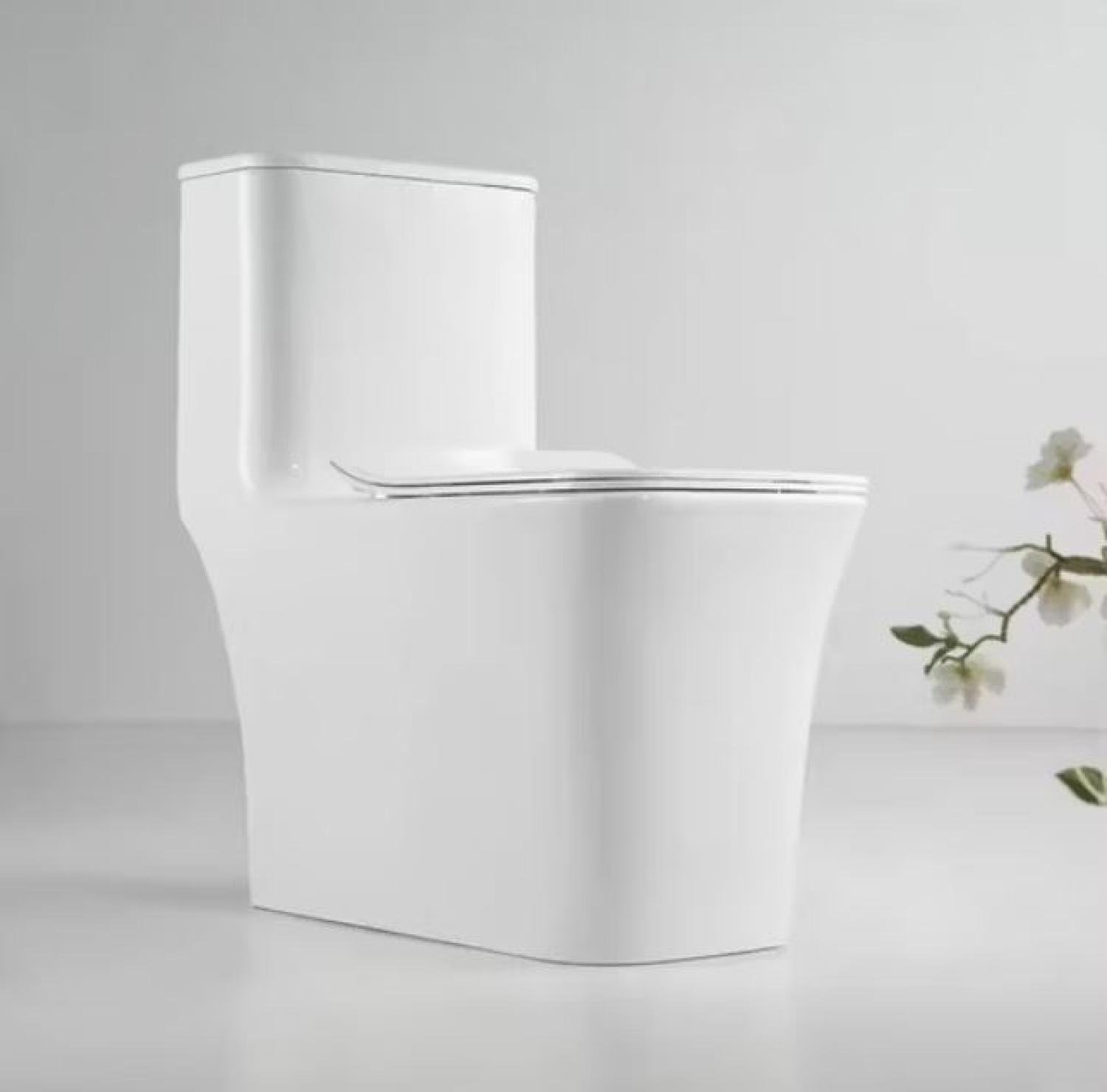 P Trap Commode AT 2502, P Trap Commode Bangladesh, One Piece Commode, Western Commode, Floor Mounted Commode, Ceramic Commode, White Commode, p trap commode