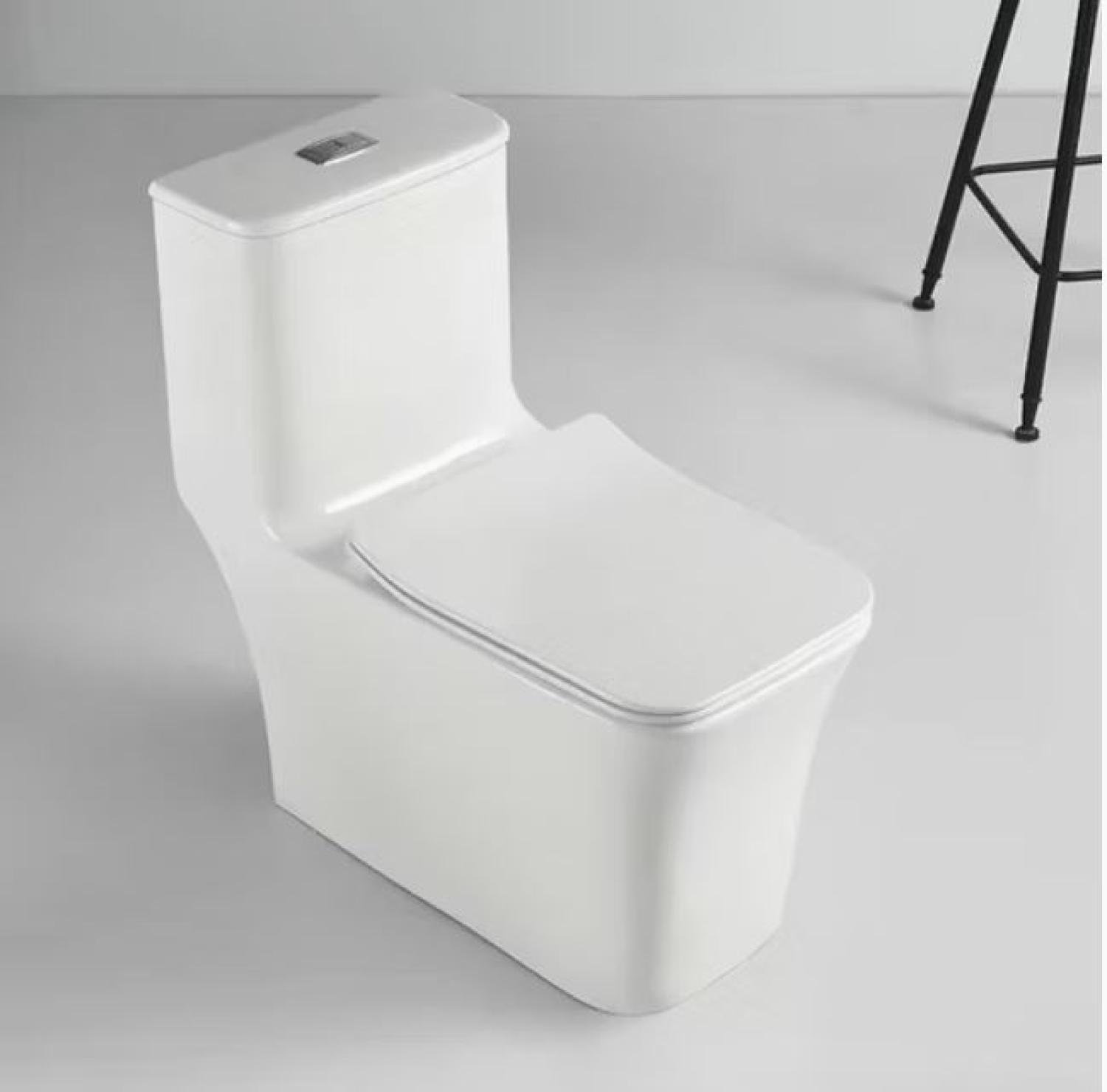 P Trap Commode AT 2502, P Trap Commode Bangladesh, One Piece Commode, Western Commode, Floor Mounted Commode, Ceramic Commode, White Commode, p trap commode