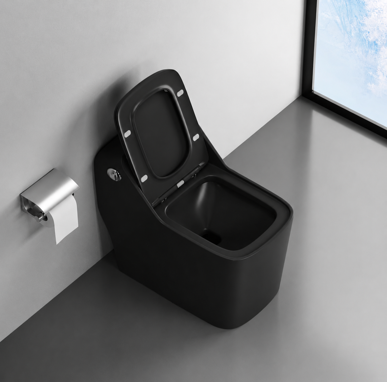 Matte Black Commode, Jet Flush Commode, T069B Commode, Black Toilet Bangladesh, S Trap Commode, Luxury Bathroom Commode, Modern Ceramic Commode, Matte Black Toilet,