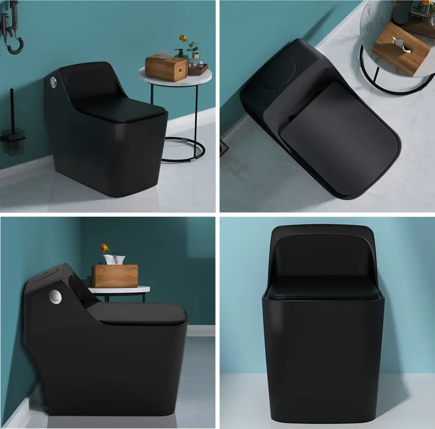 Matte Black Commode, Jet Flush Commode, T069B Commode, Black Toilet Bangladesh, S Trap Commode, Luxury Bathroom Commode, Modern Ceramic Commode, Matte Black Toilet,
