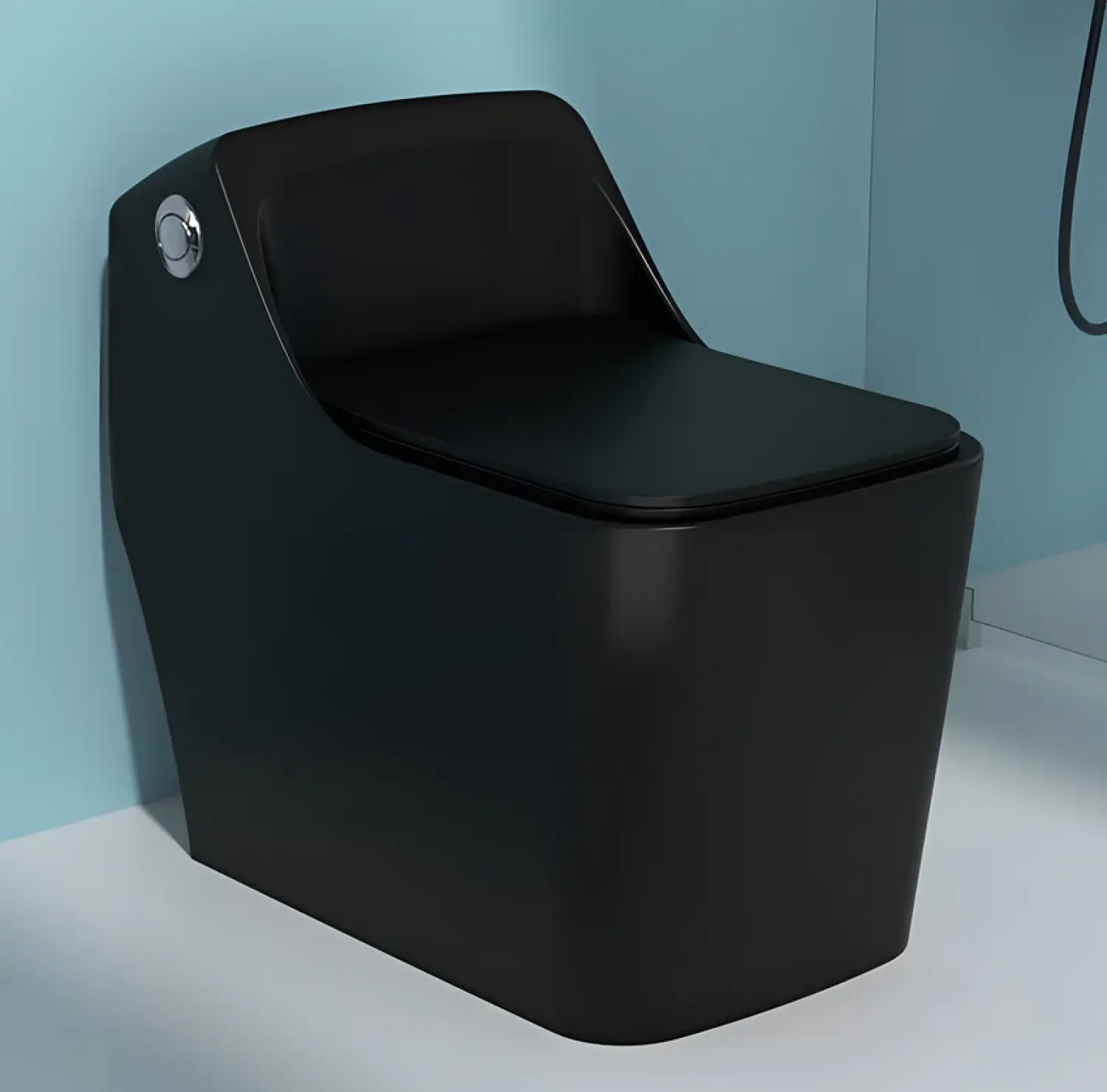 Matte Black Commode, Jet Flush Commode, T069B Commode, Black Toilet Bangladesh, S Trap Commode, Luxury Bathroom Commode, Modern Ceramic Commode, Matte Black Toilet,