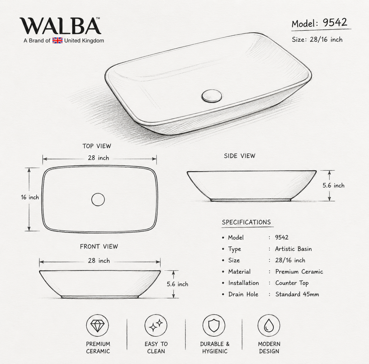 top basin, art basin, walba, walba top basin, artbasin,