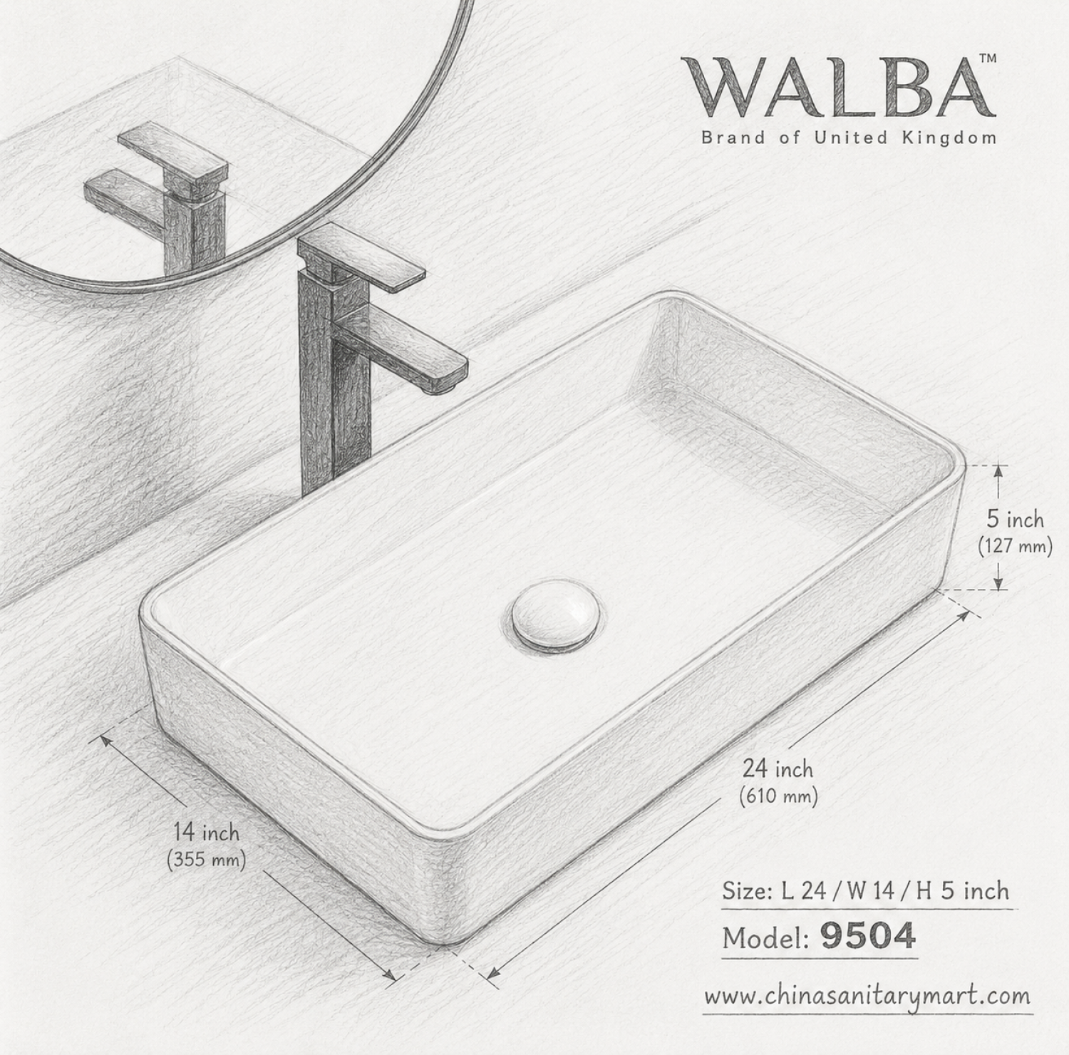 walba, walba basin, walba top basin, art basin walba,