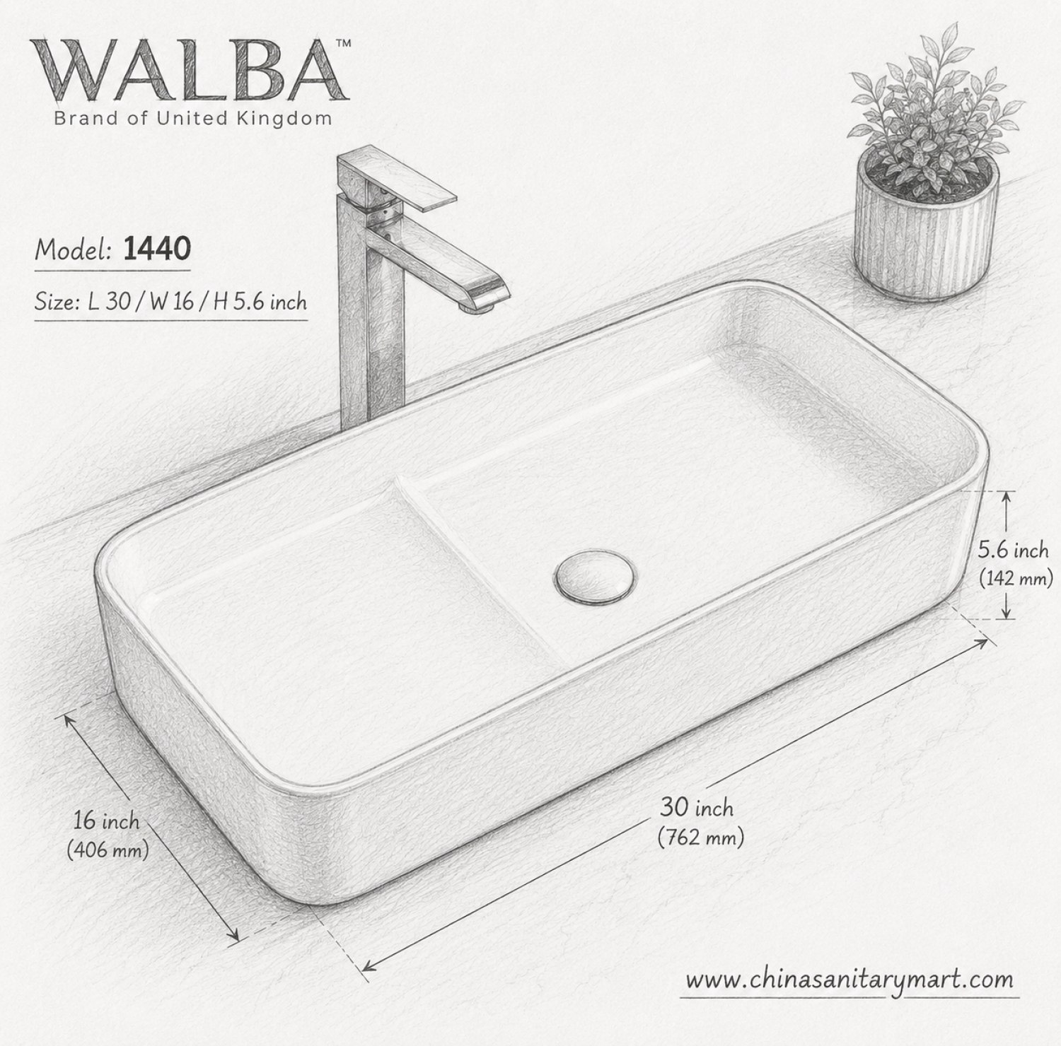 walba, walba basin, walba top basin, art basin walba,