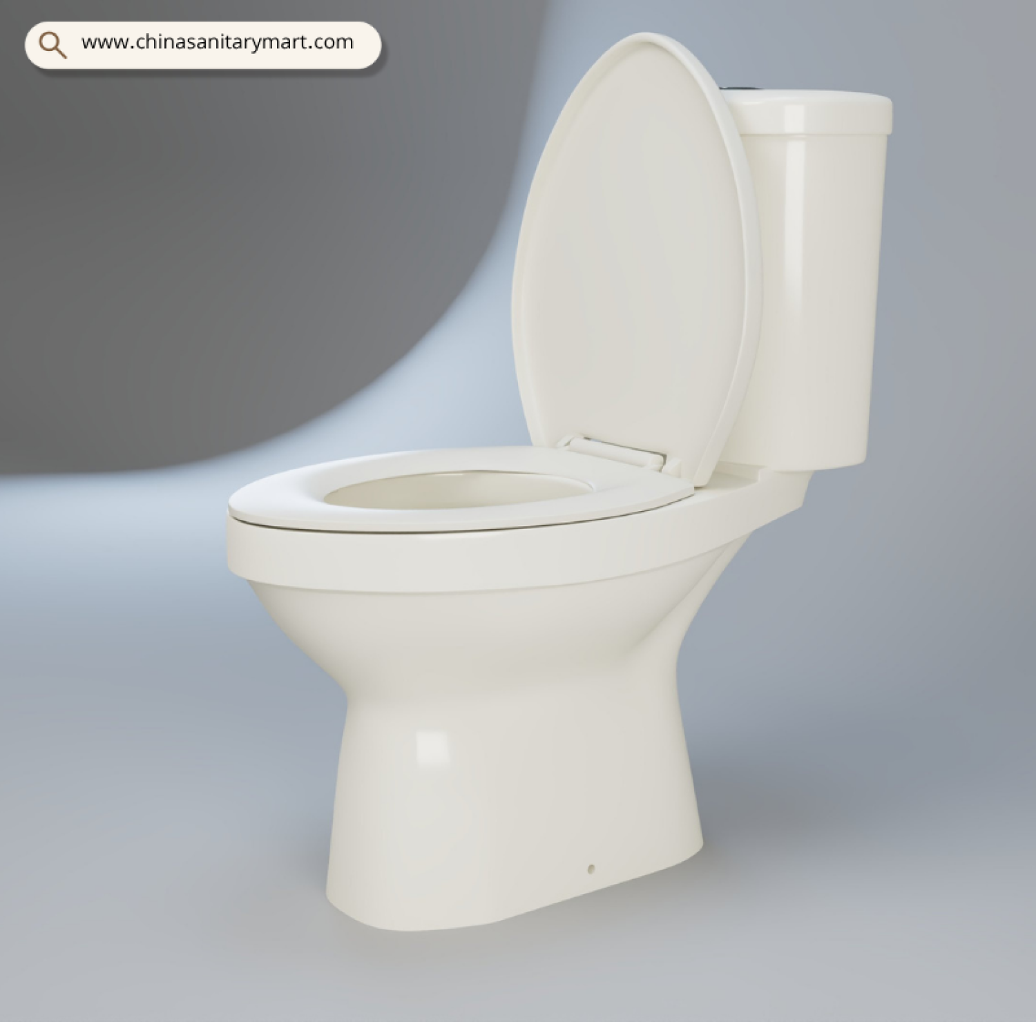 MARLA White BHL 10&110 2-piece ceramic commode with high-quality glossy antibacterial finish, floor-mounted toilet available in White and Off-White, designed for modern residential and commercial bathrooms by China Sanitary Mart.