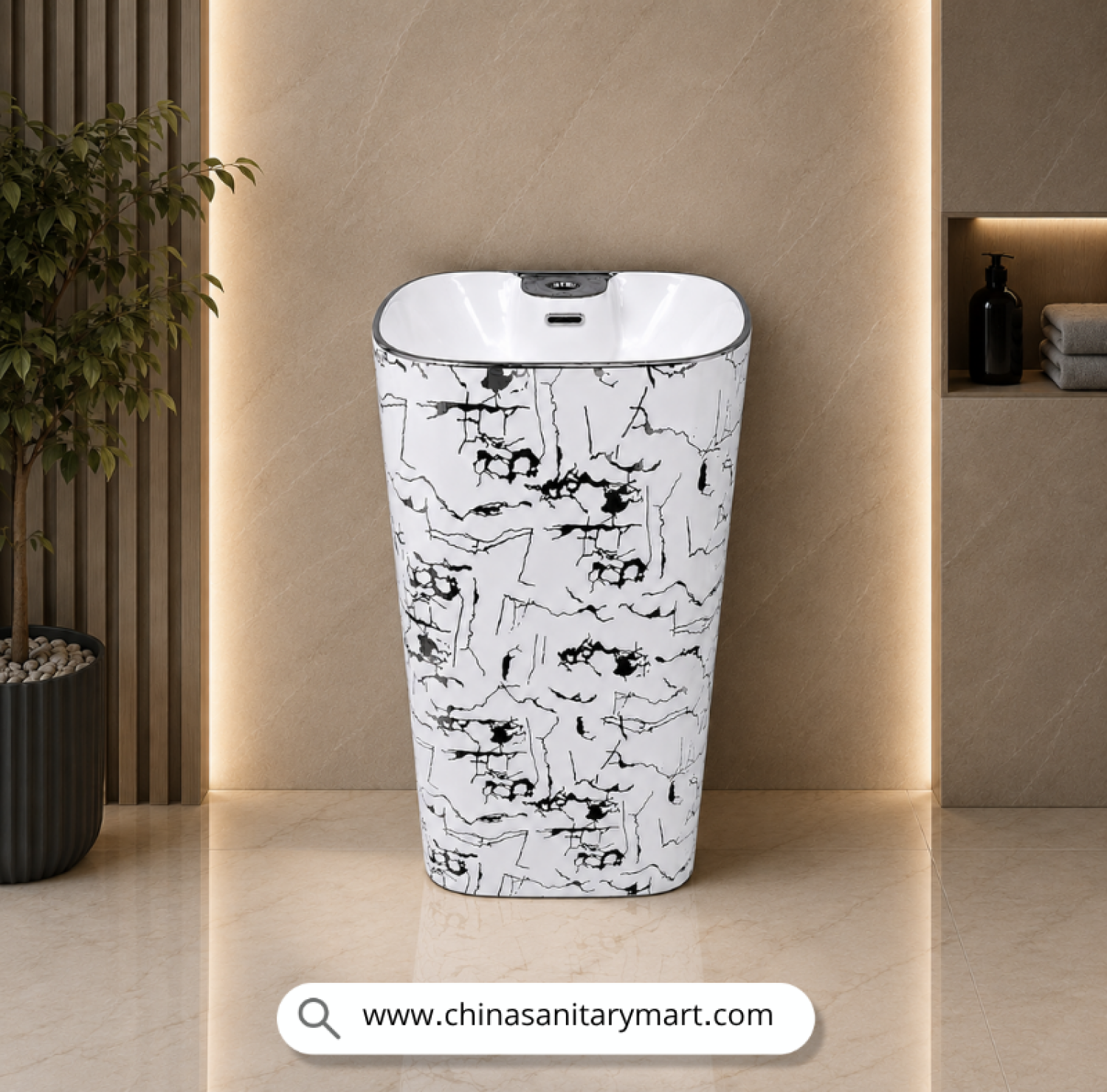 Drum basin, floor standing wash basin, pedestal basin, 17x17 wash basin,