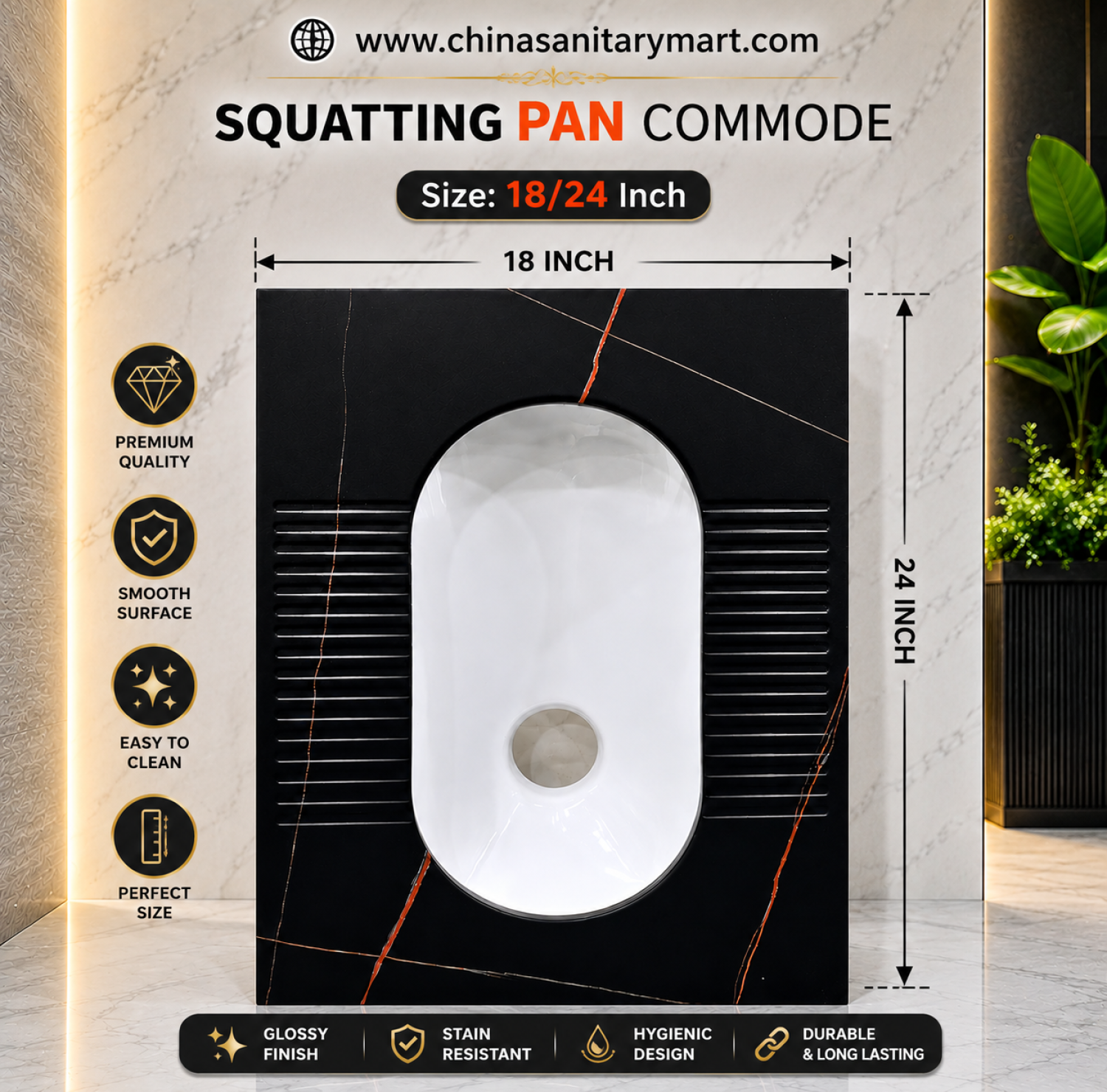 pan commode, low commode, squatting pan commode
