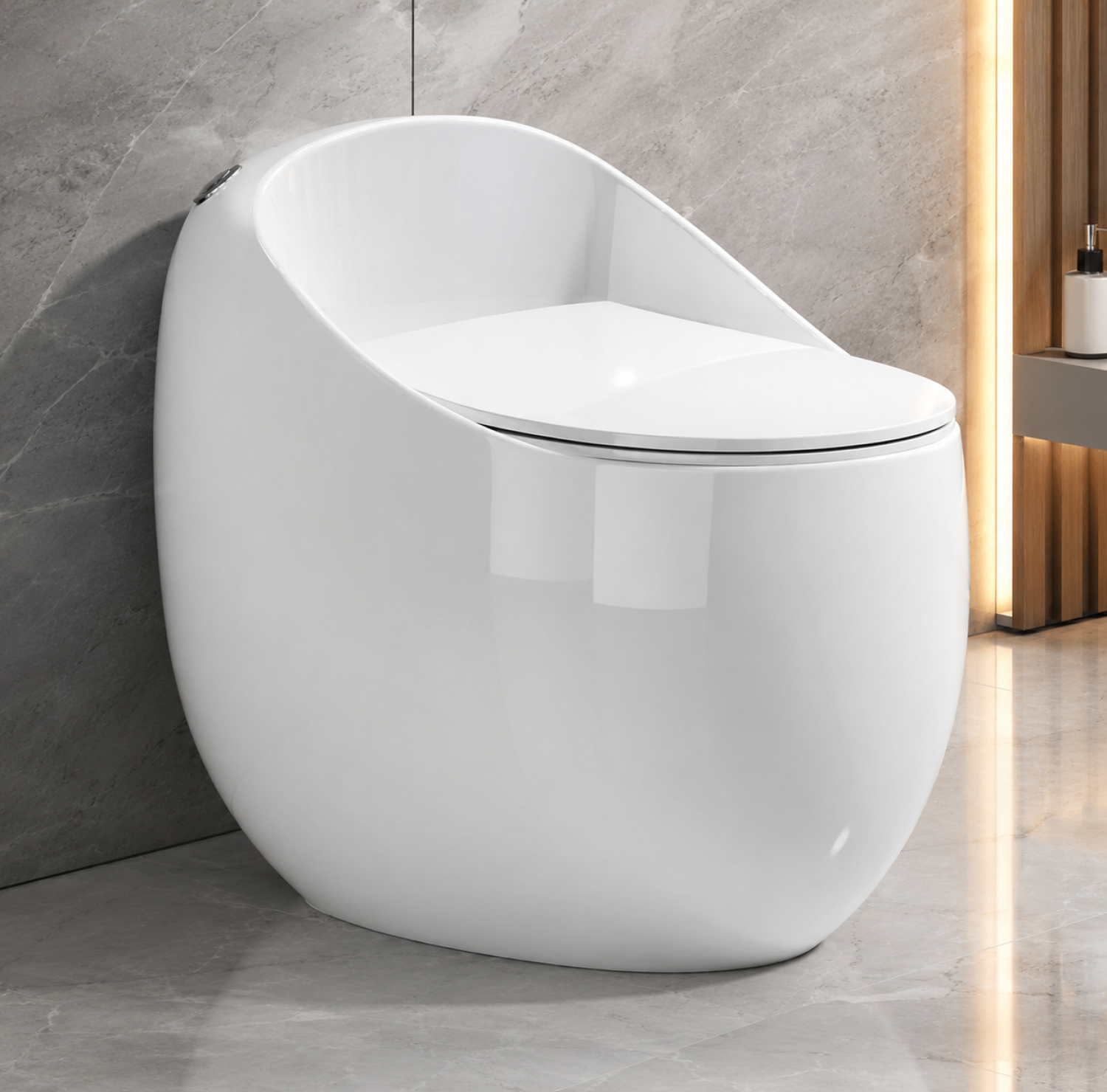 commode, egg shape commode