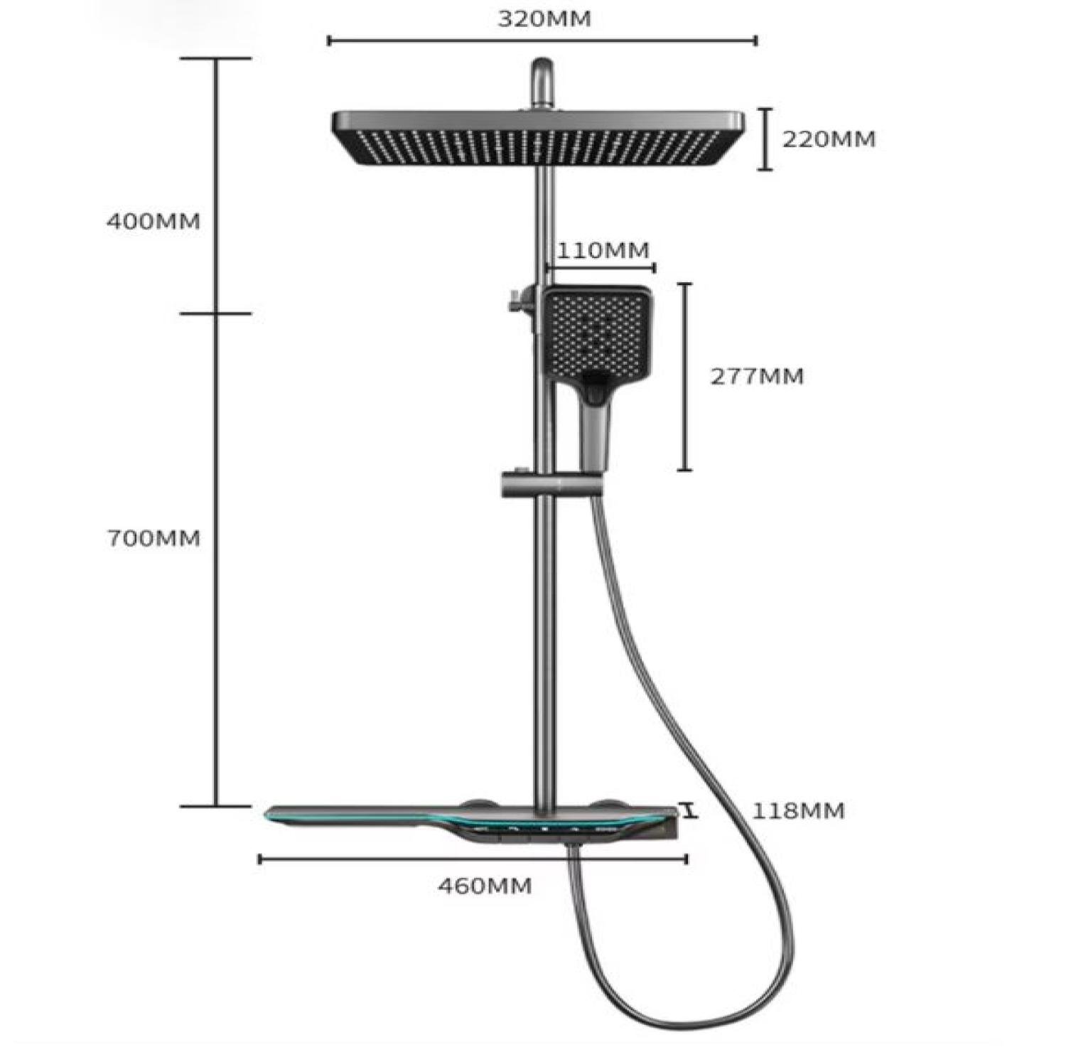 shower mixer , shower panel