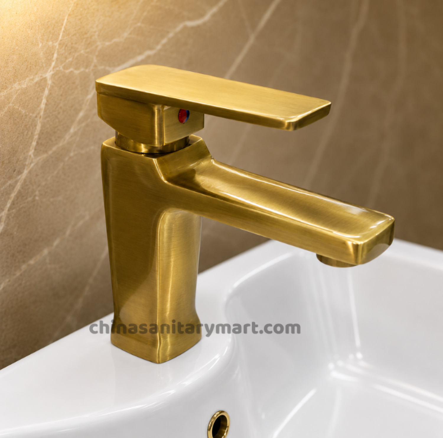 6 Inch Antique Basin Mixer,SS Antique Basin Mixer,Brushed Gold Basin Mixer,Antique Gold Faucet,SS Basin Faucet,Single Lever Basin Mixer,Deck Mount Basin Mixer,Bathroom Basin Tap,Premium Basin Mixer,Luxury Basin Faucet