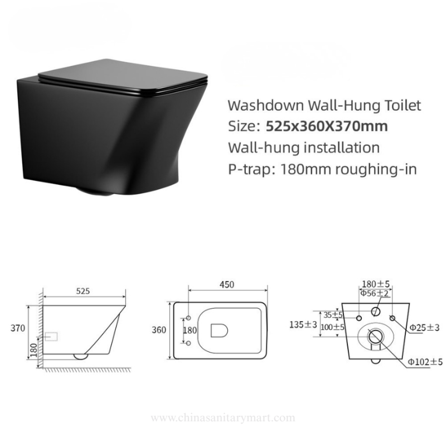 wall hung commode