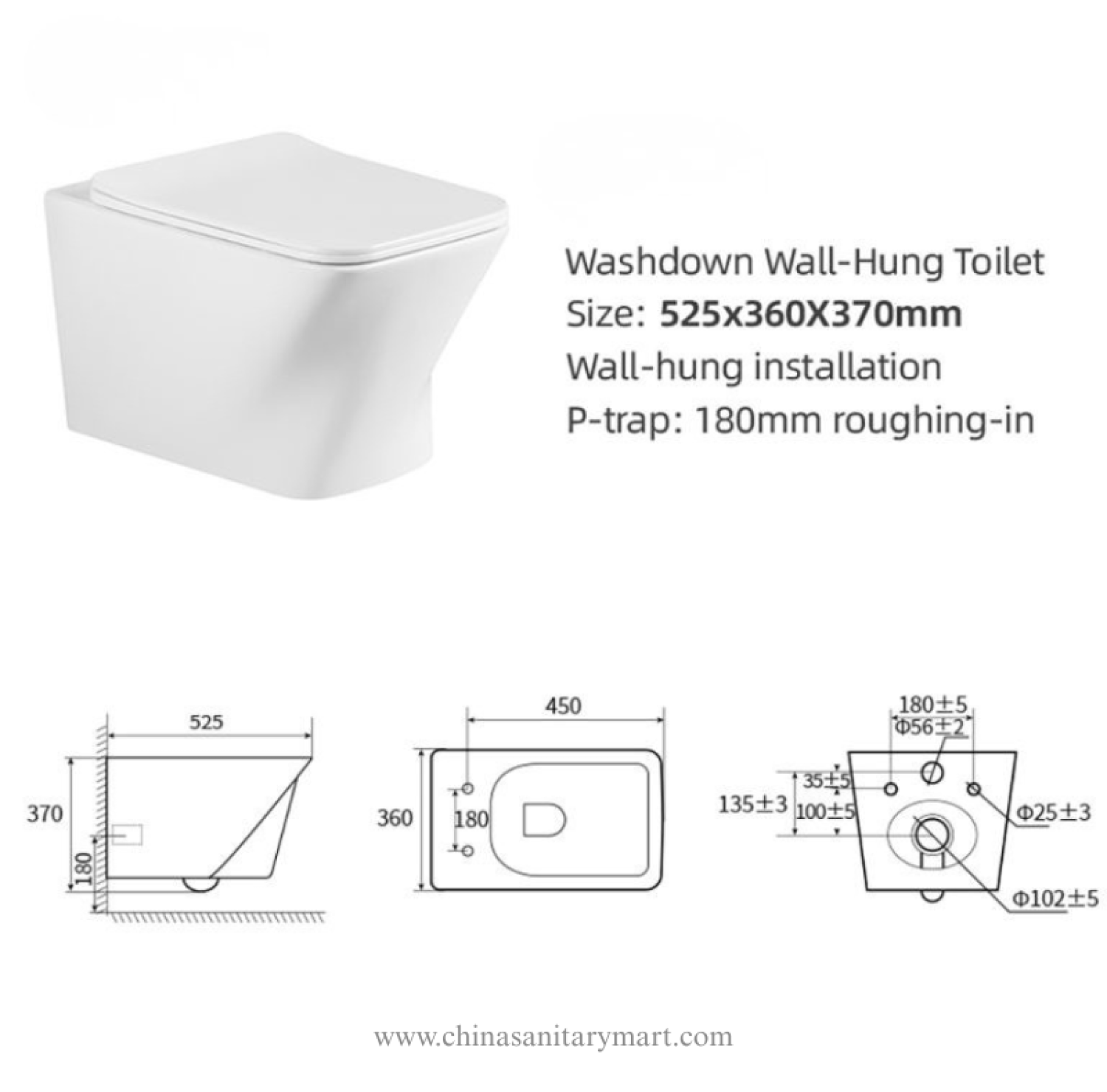 wall hung commode