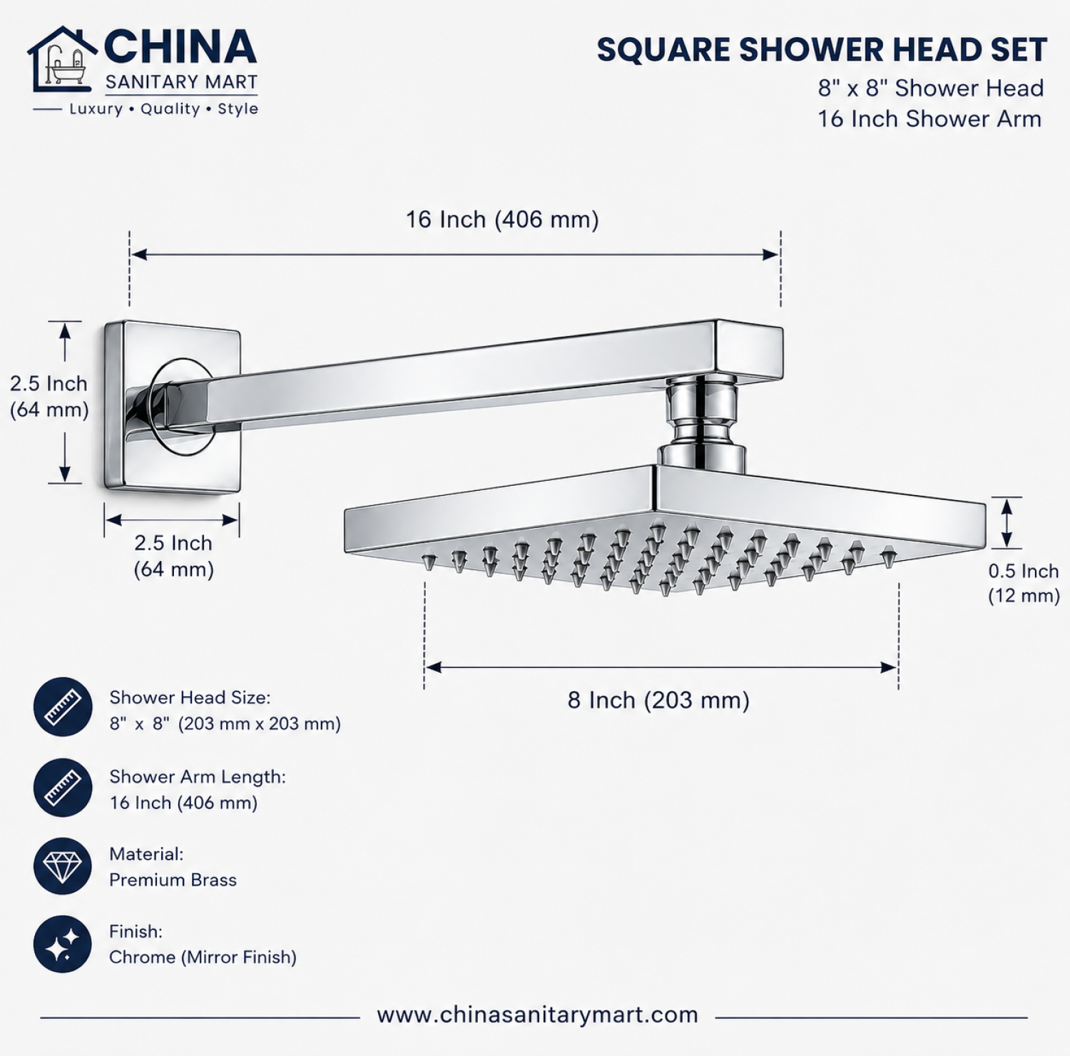 rain shower, shower, chrome shower