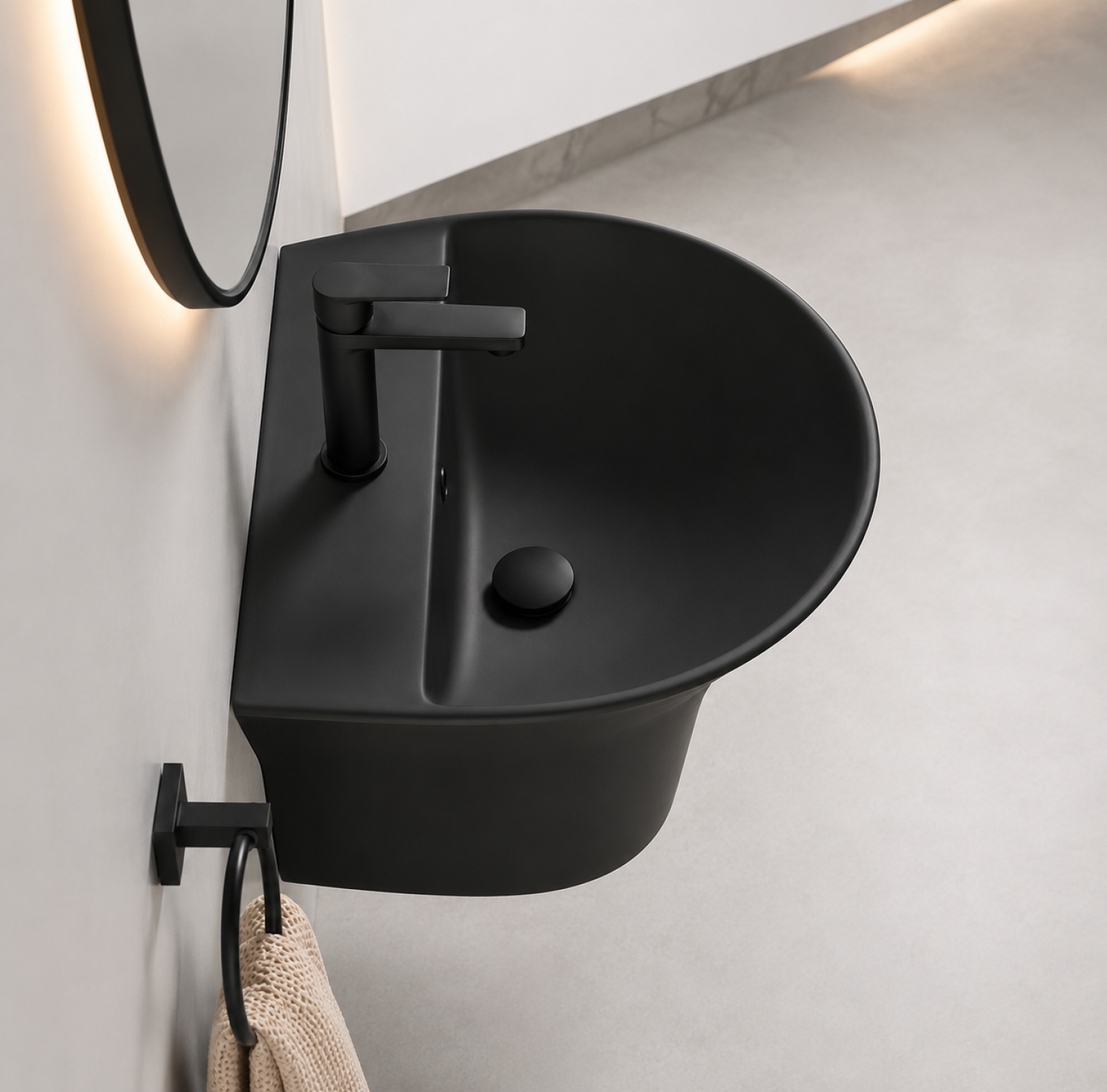 wall hung basin, wall hung