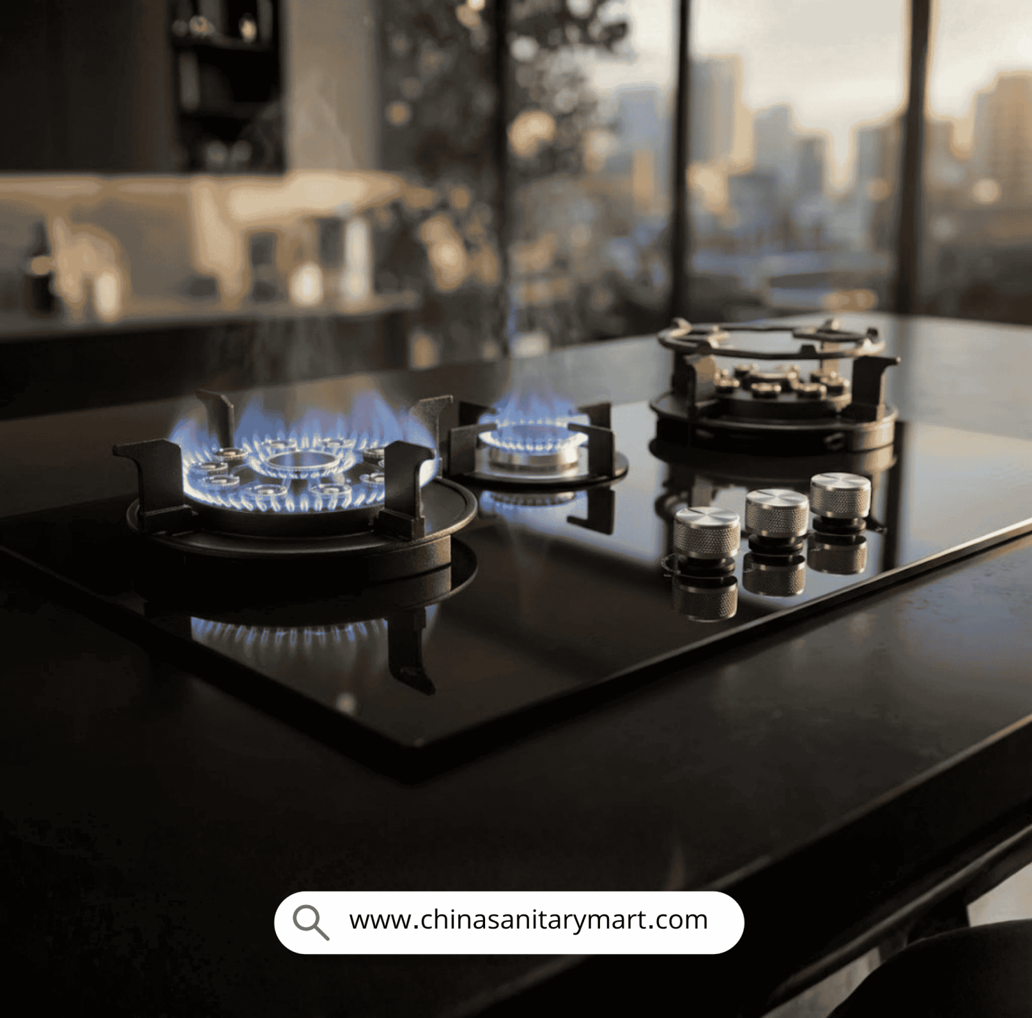 Black & Decker BD-01GS, 3 Burner Gas Stove BD, Ceramic Panel Gas Stove, Three Burner Glass Top Stove, Flame Failure Device Gas Stove, China Sanitary Mart Gas Stove.