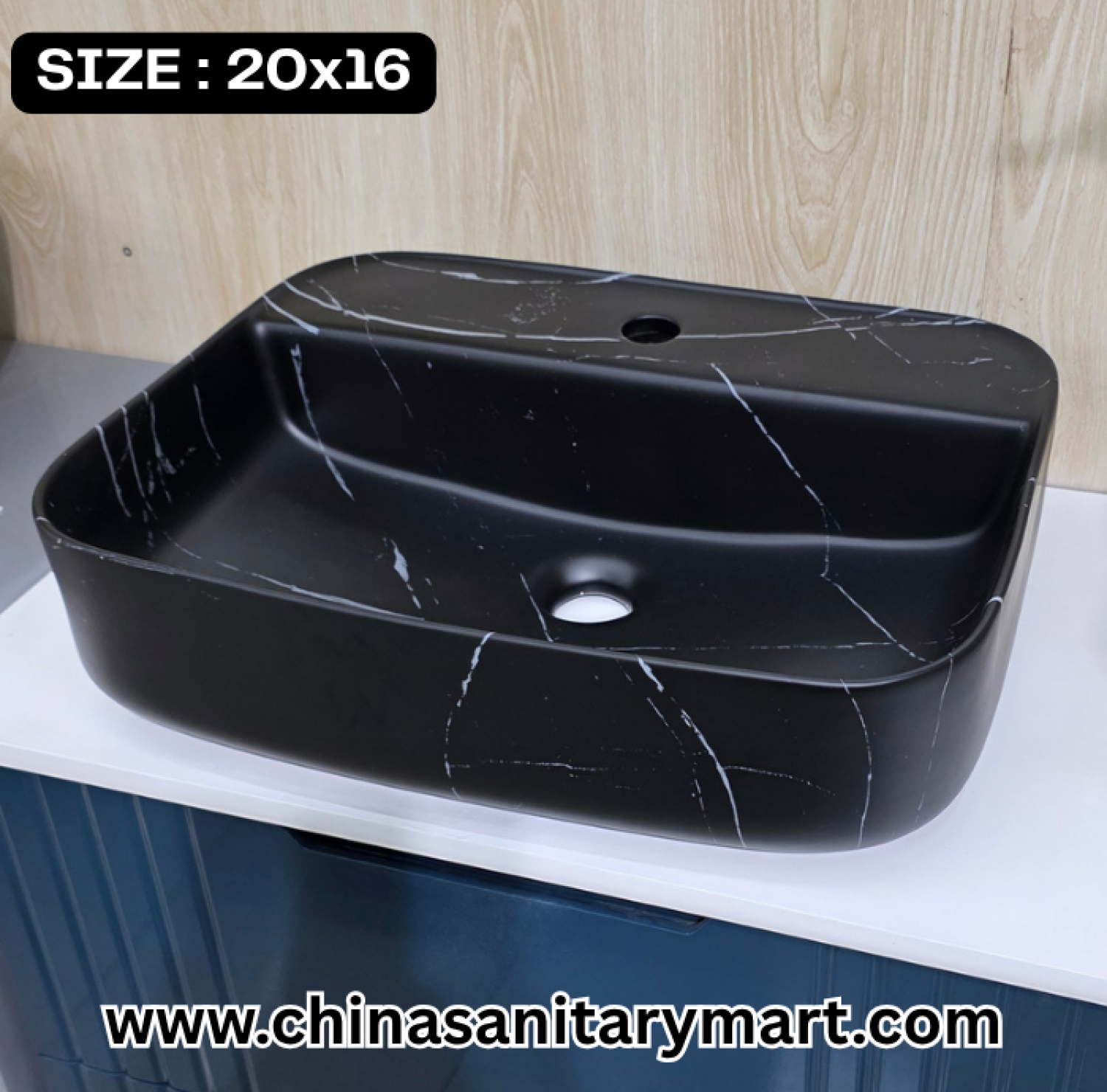 Matte Black Grey Basin, 2807-D2, 20x16 Top Basin, Modern Bathroom , Luxury Sanitaryware, China Sanitary Mart, বাথরুমের বেসিন, ব্ল্যাক মার্বেল ফিনিশ বেসিন, মিরপুর স্যানিটারি শপ।