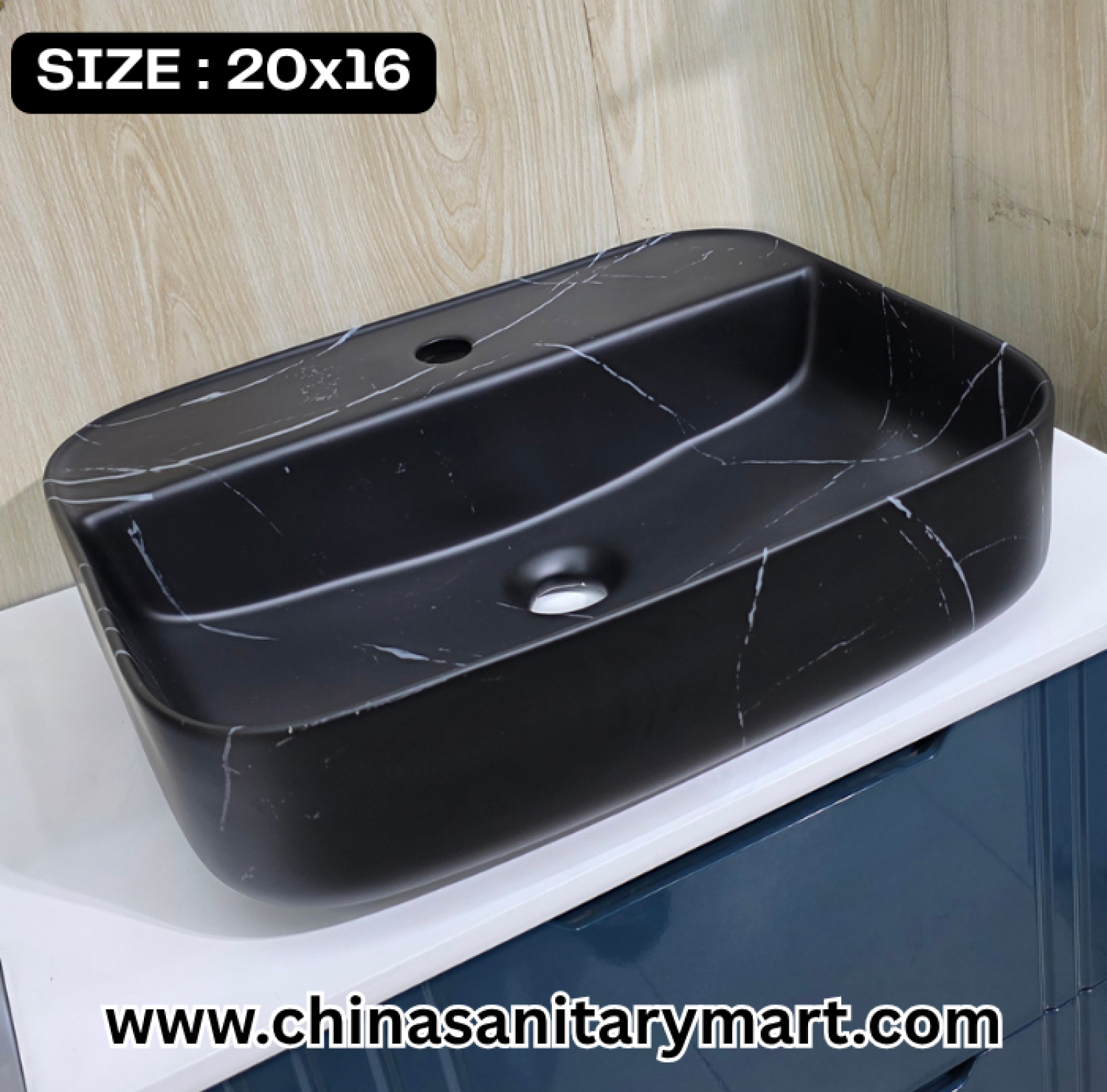 Matte Black Grey Basin, 2807-D2, 20x16 Top Basin, Modern Bathroom , Luxury Sanitaryware, China Sanitary Mart, বাথরুমের বেসিন, ব্ল্যাক মার্বেল ফিনিশ বেসিন, মিরপুর স্যানিটারি শপ।