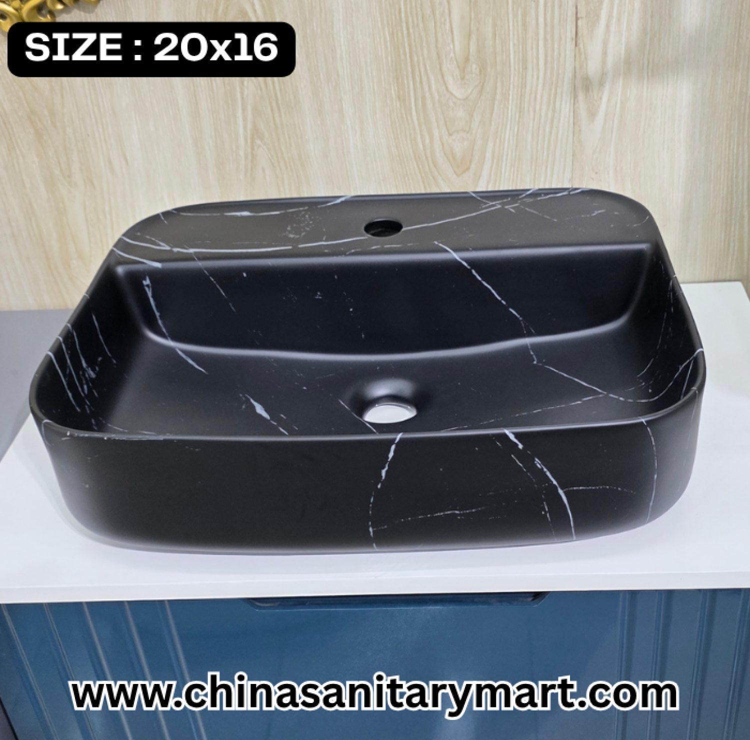 Matte Black Grey Basin, 2807-D2, 20x16 Top Basin, Modern Bathroom , Luxury Sanitaryware, China Sanitary Mart, বাথরুমের বেসিন, ব্ল্যাক মার্বেল ফিনিশ বেসিন, মিরপুর স্যানিটারি শপ।