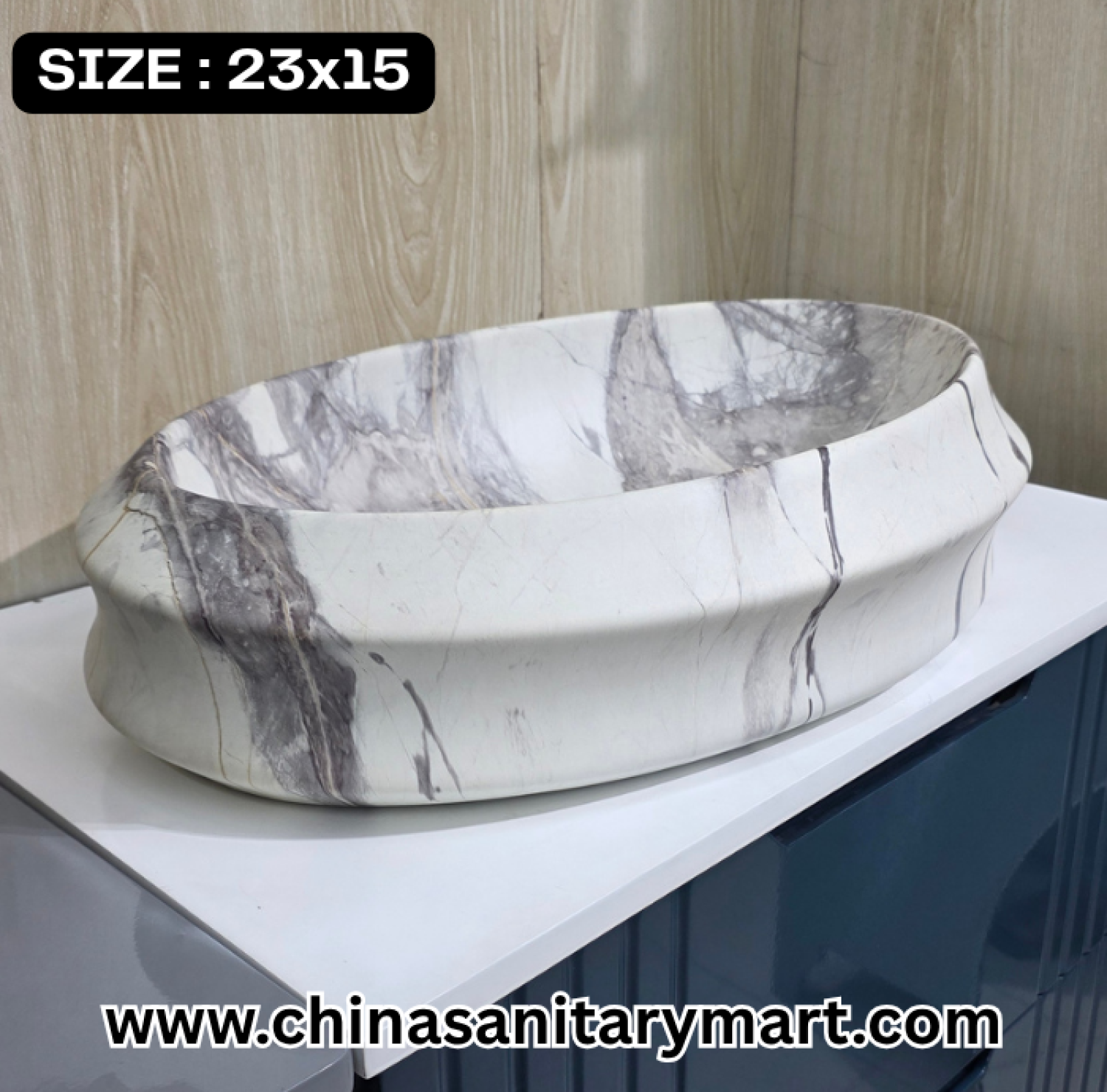 Top Basin, Seashell Pattern Basin, Marble Finish Bathroom Sink, ST-0979-D1, Designer Basin, Luxury Sanitaryware, Bathroom Fittings Bangladesh, China Sanitary Mart, 23x15 Top Basin, আধুনিক বেসিন, মার্বেল ডিজাইনের বেসিন।