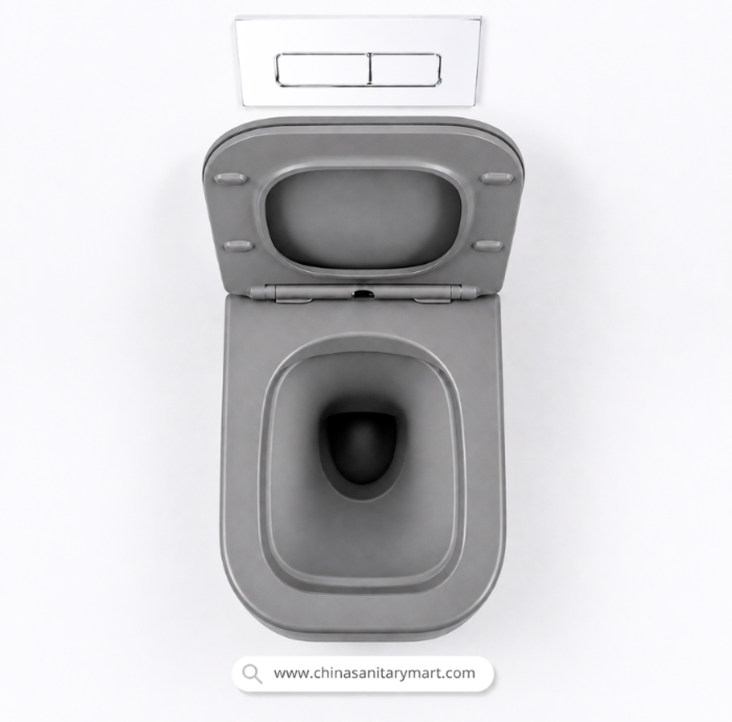 Italian Standard T103MG, matte light grey commode, grey wall hung toilet, square wall mounted commode, grey toilet bowl, luxury sanitary ware, premium ceramic toilet, China Sanitary Mart, space saving commode, modern bathroom fittings