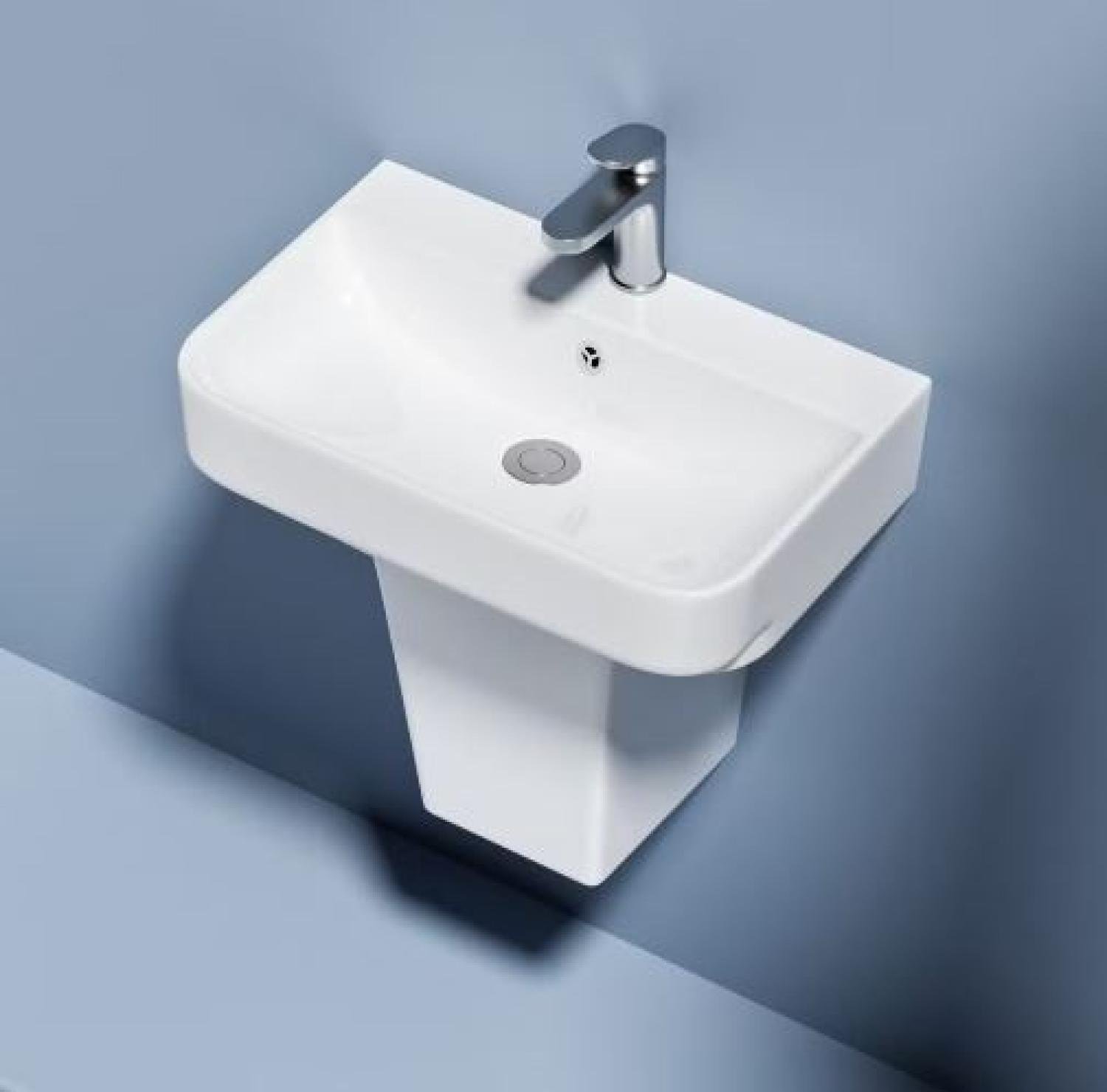 wall hung basin, half pedestal basin, pedestal basin