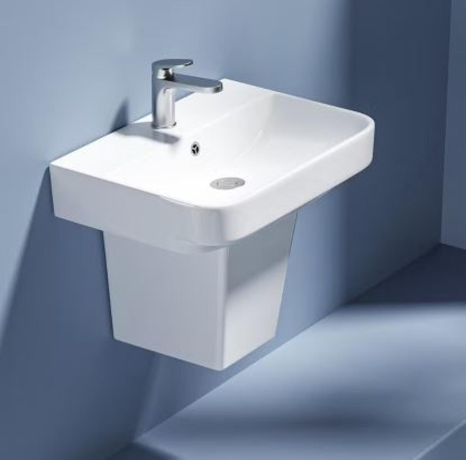 wall hung basin, half pedestal basin, pedestal basin