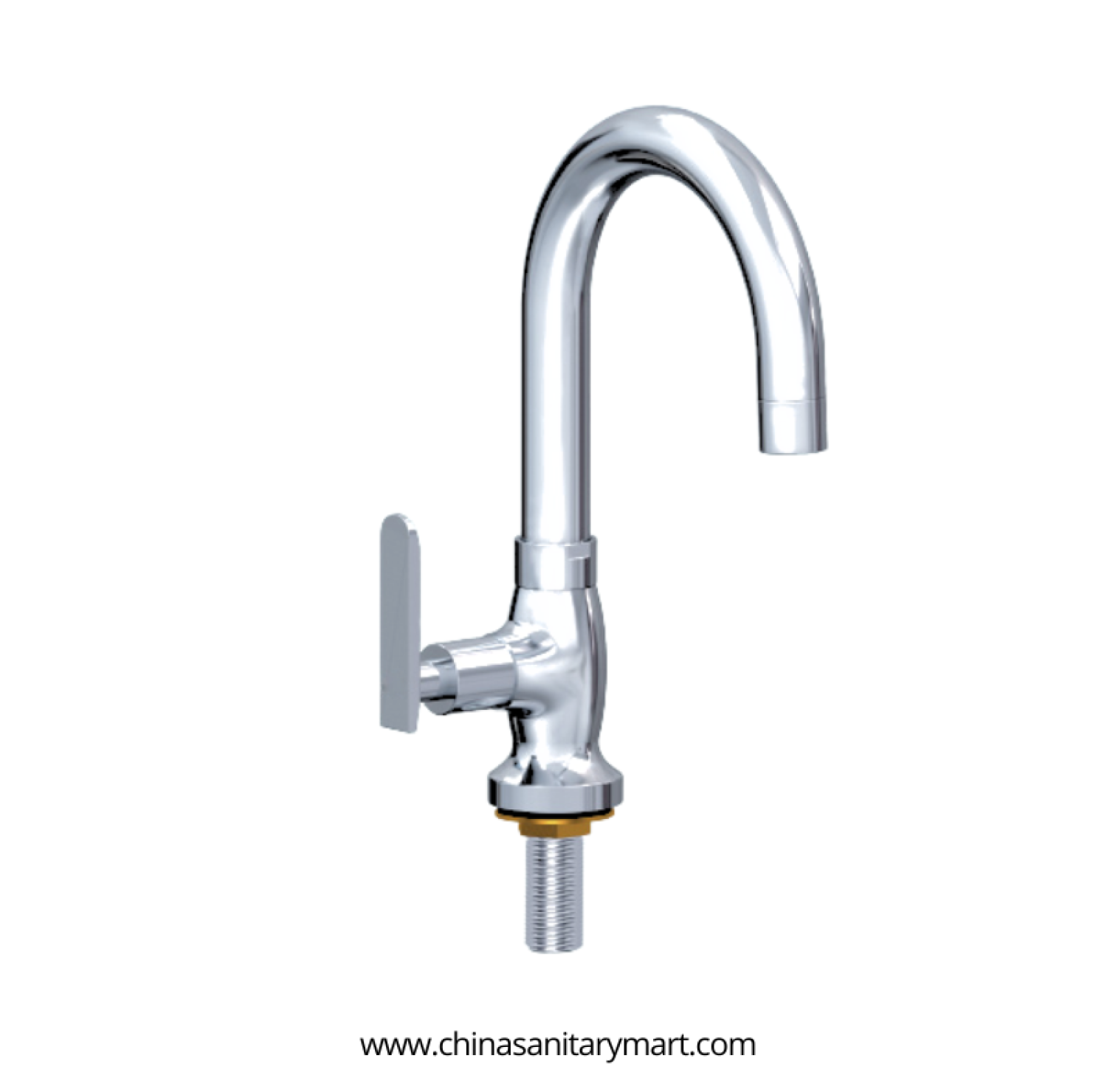AST Moving Pillar Cock Alena Chrome, Alena moving pillar tap, premium brass basin faucet, high arc moving spout, AST Alena bathroom faucet, chrome pillar cock, modern basin tap, China