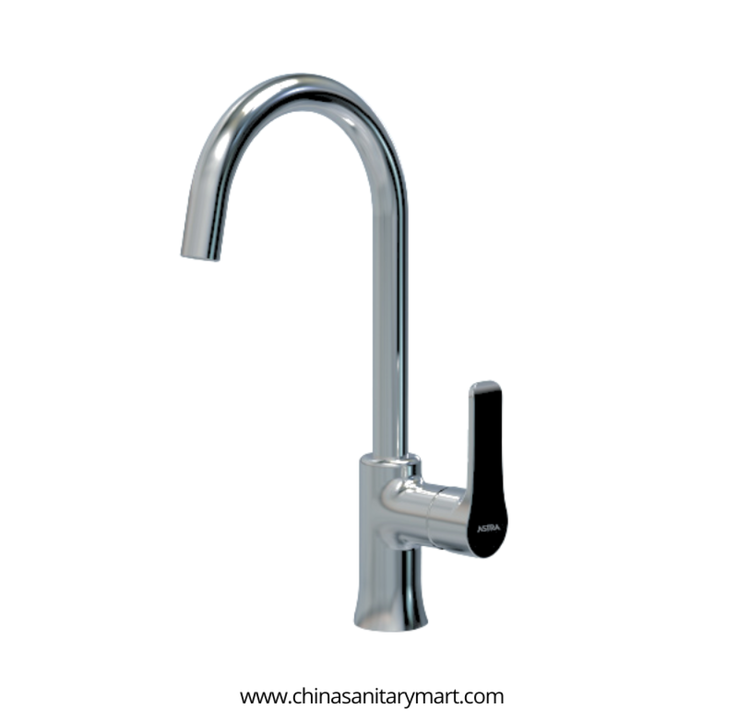 AST Sink Mixer Floor Mounted Linus, Linus kitchen sink mixer, premium brass kitchen faucet, gooseneck sink tap, high arc sink mixer, single lever kitchen faucet, AST Linus kitchen tap, chrome sink mixer