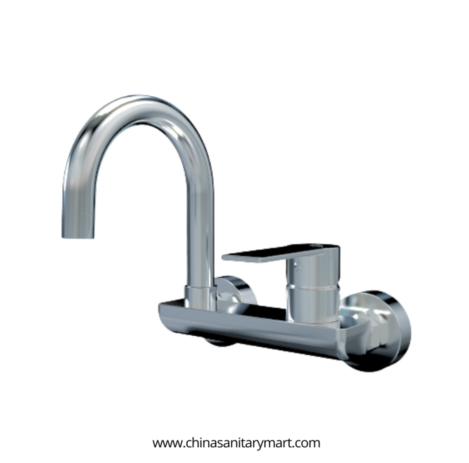 AST Sink Mixer Theo Wall Mounted, Theo kitchen sink mixer, premium brass kitchen faucet, Chrome wall mounted sink tap, high arc sink mixer, single lever kitchen faucet, AST Theo kitchen tap, modern wall mounted kitchen mixer