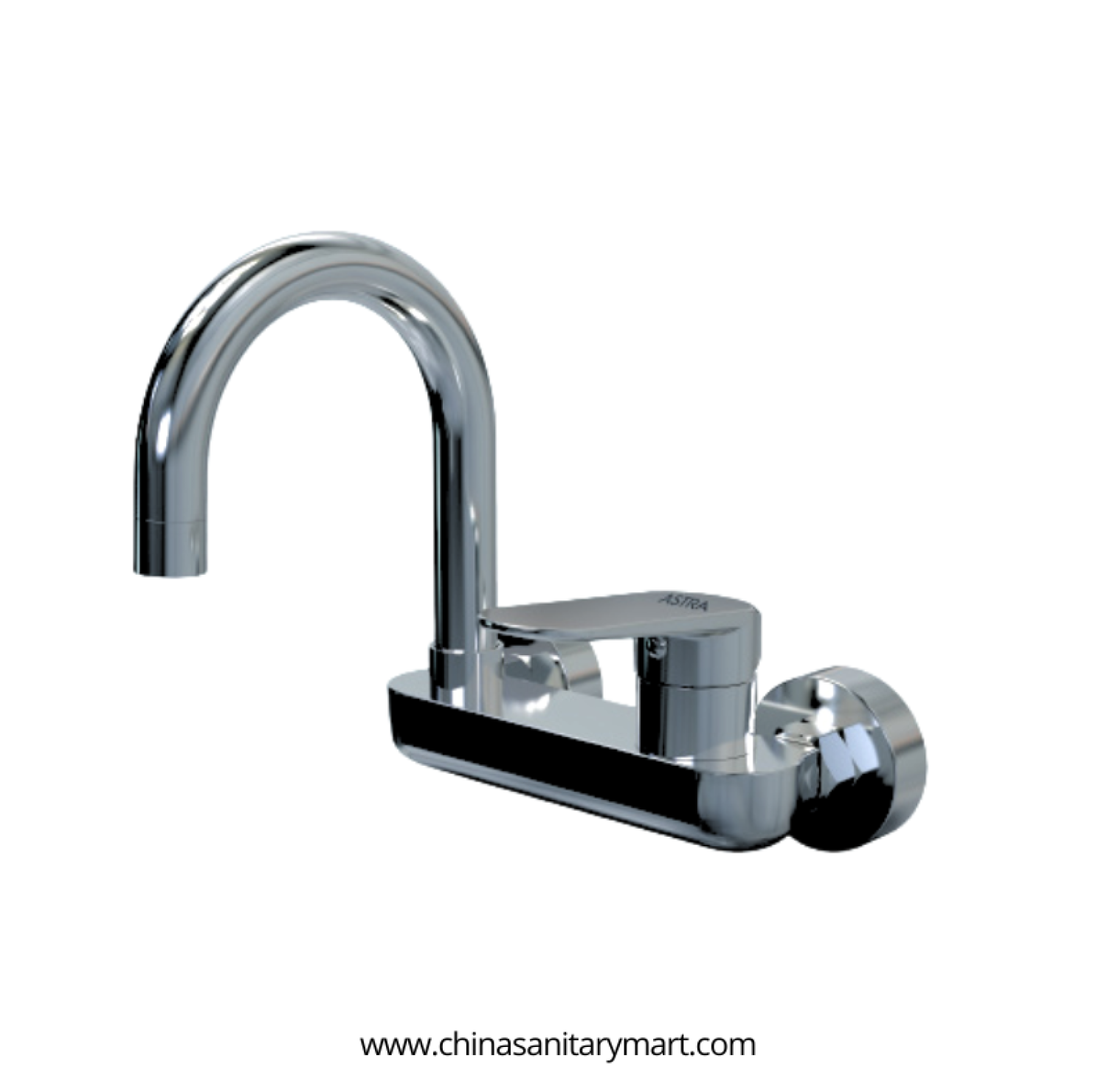AST Sink Mixer Midas, Midas wall mounted kitchen mixer, premium brass kitchen faucet, Chrome sink tap, high arc U shaped sink mixer, single lever kitchen faucet, AST Midas kitchen tap, modern wall mounted sink mixer