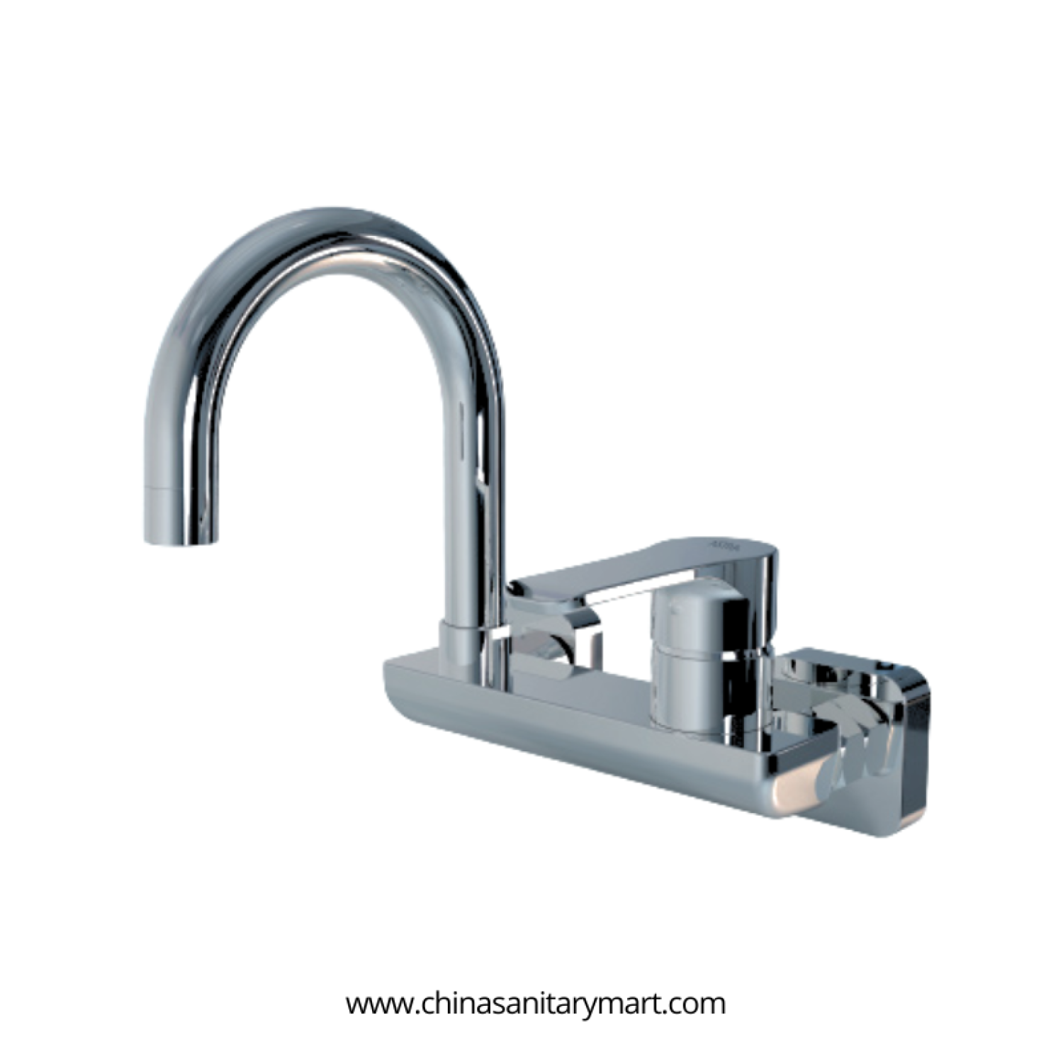 AST Sink Mixer Linus, Linus wall mounted kitchen mixer, premium brass kitchen faucet, Chrome sink tap, high arc curved sink mixer, single lever kitchen faucet, AST Linus kitchen tap, modern wall mounted sink mixer