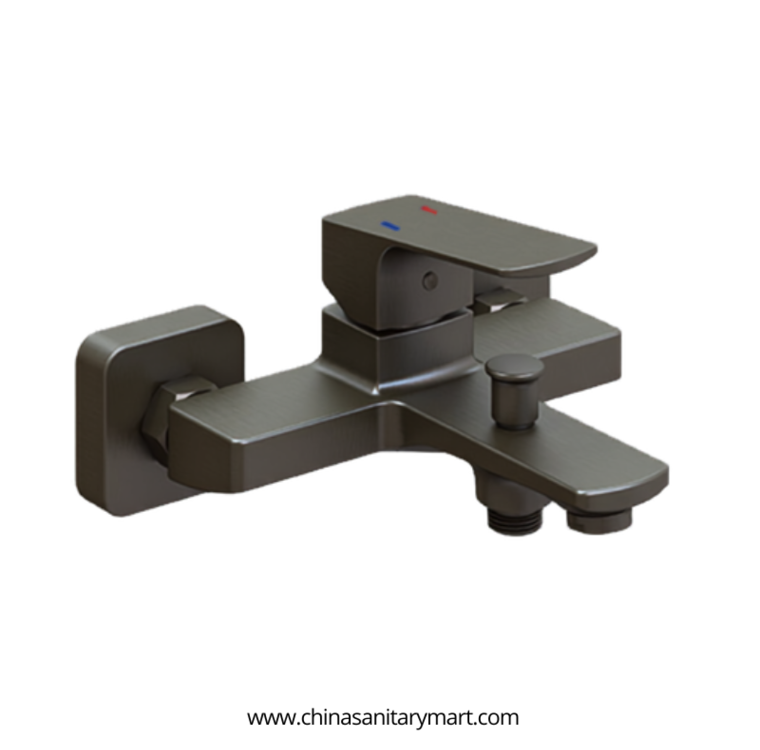 AST Bathtub Mixer Titan, Titan wall mounted bath mixer, premium brass bathtub mixer, dark finish bath mixer, gunmetal bathroom mixer, single lever bathtub tap, AST Titan bath faucet, modern bathtub mixer, wall mounted bathroom tap