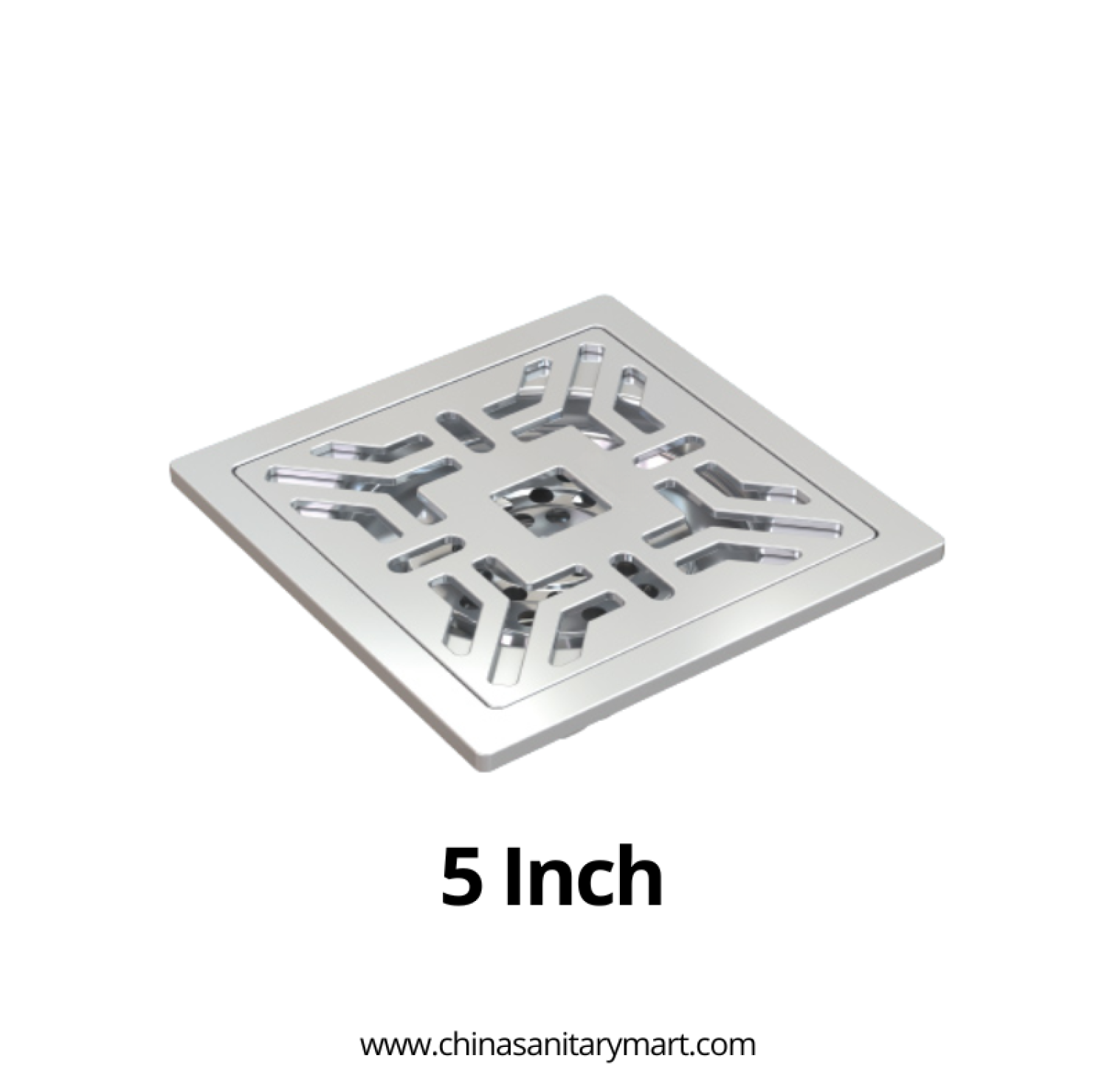 AST 5x5 Design Hole Floor Drain SS, 5 inch stainless steel floor drain, square floor strainer, design hole floor drain, bathroom floor drain, SS drain cover, AST floor strainer, stainless steel drain grille