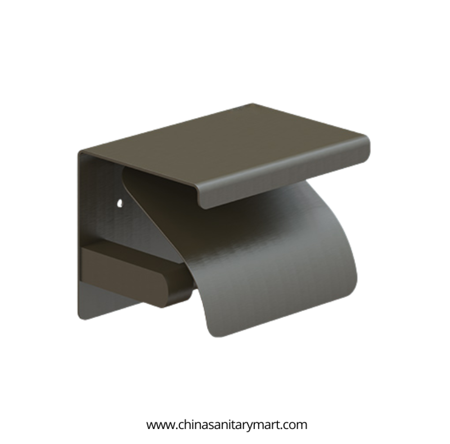 AST Toilet Paper Holder Titan, titan brass toilet paper holder, dark metallic tissue holder, covered bathroom tissue holder, wall mounted toilet paper holder, AST bathroom accessories
