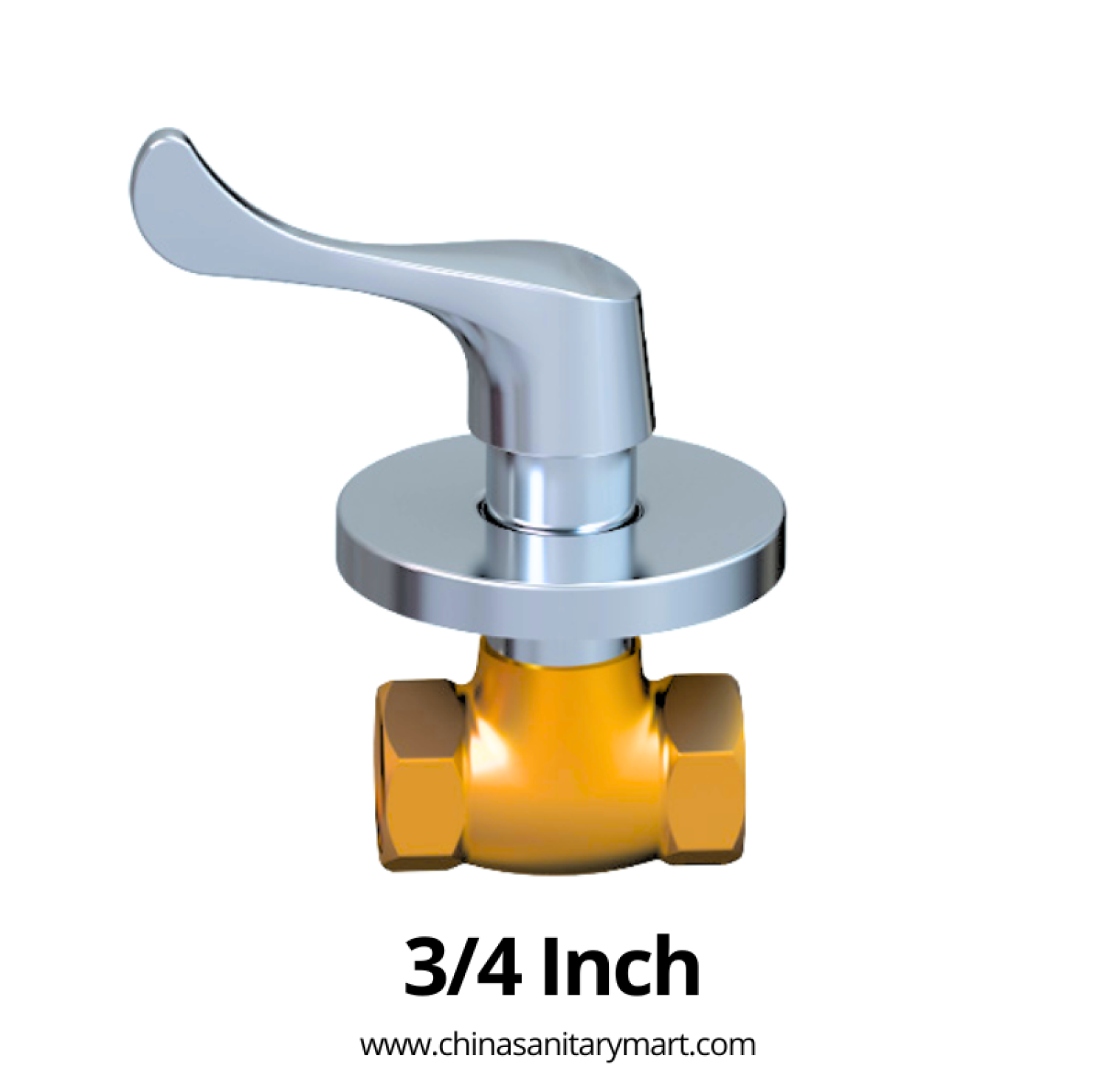 AST Concealed Stop Cock 3/4 Inch, round Neo Chrome stop cock, brass concealed stop cock, 3/4 inch bathroom valve, concealed bathroom fitting, AST sanitary fittings