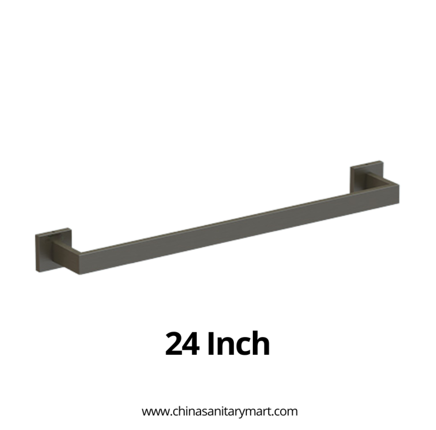 AST Bath Towel Bar Square Titan 24 Inch, 24 inch Titan towel bar, square brass towel rack, wall mounted bathroom towel holder, AST towel bar, premium brass bathroom accessory