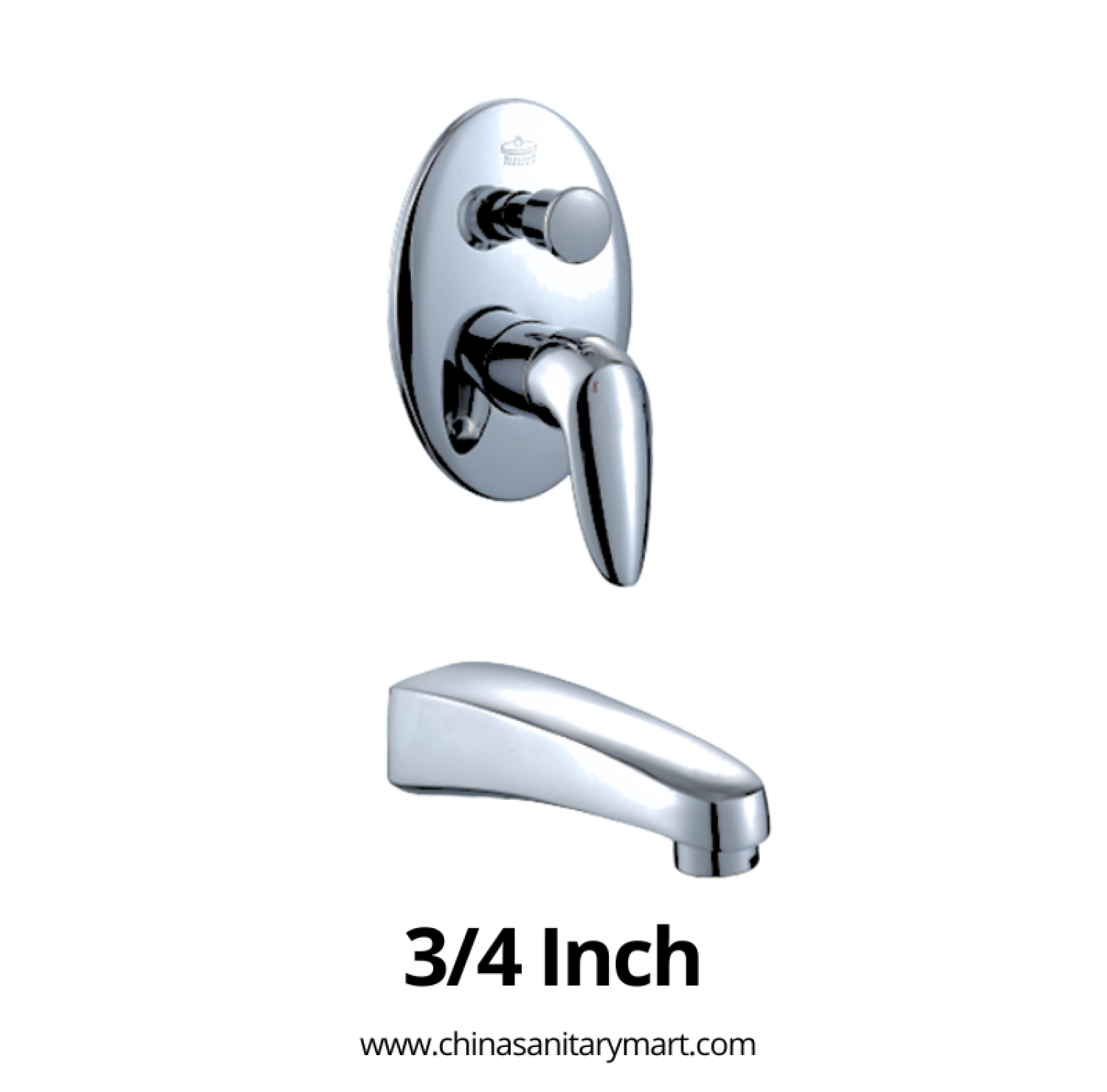 3x4 Inch AST Shower Mixer Oval, AST concealed shower mixer, Oval chrome shower mixer, 3/4 inch shower mixer, brass shower mixer, concealed bathroom mixer, wall mounted shower mixer, chrome shower mixer