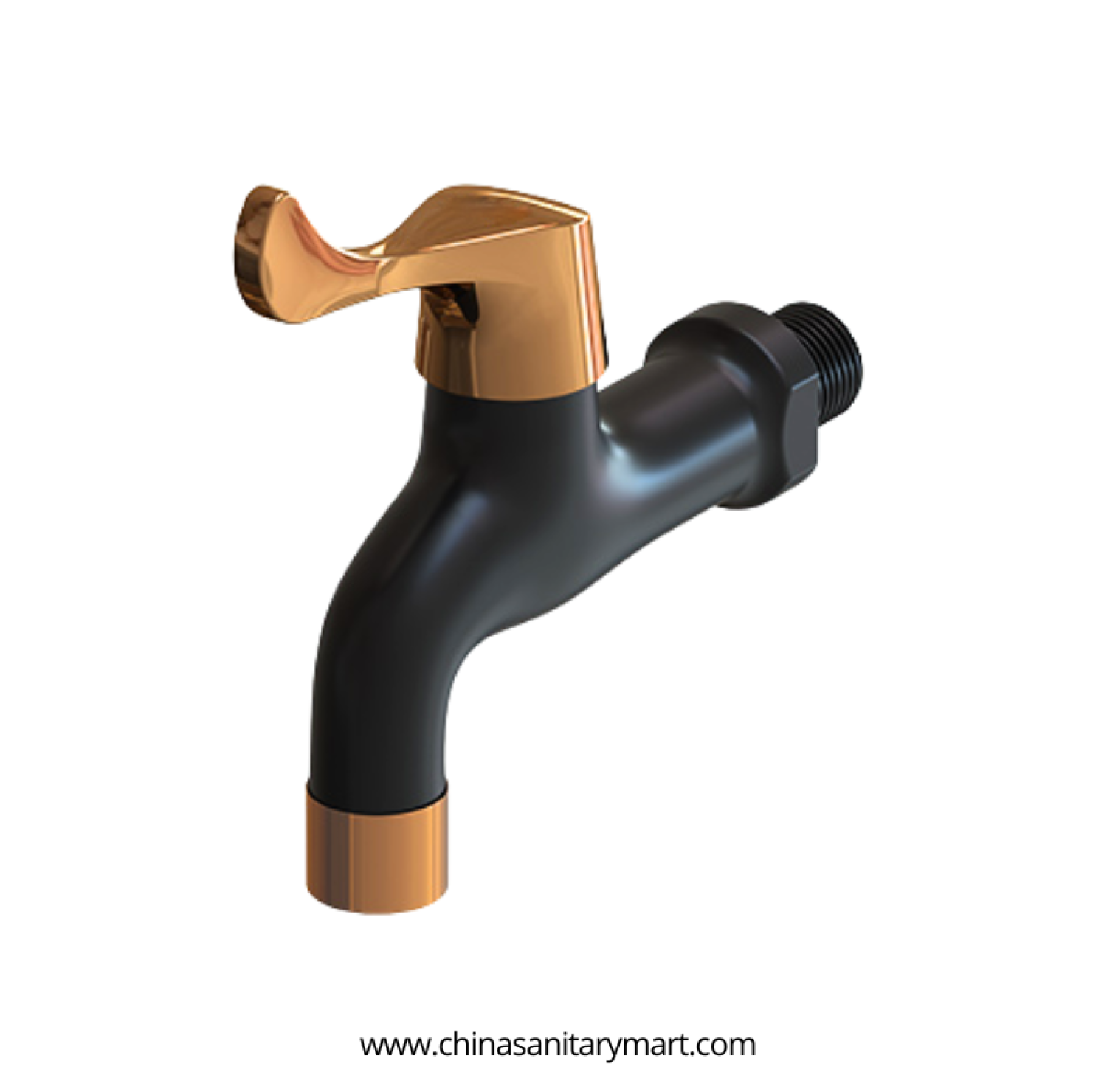 AST Conceal Bib Cock Neo Rose Gold Black, rose gold black bib cock, AST Neo bib cock, brass concealed bib cock, wall mounted bib cock, modern bathroom tap, rose gold bathroom tap, black brass bib cock