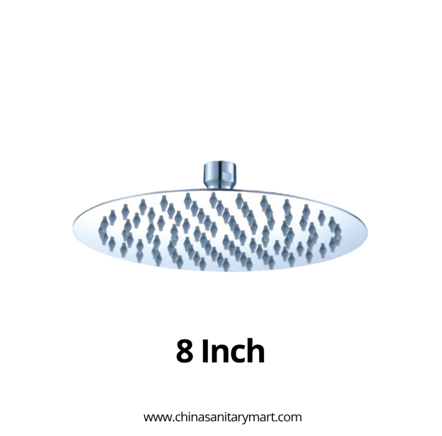 8 Inch Ast Rain Shower Round SS, round stainless steel rain shower, 8 inch shower head, SS overhead shower, round rain shower, chrome shower head, Ast rain shower, bathroom shower