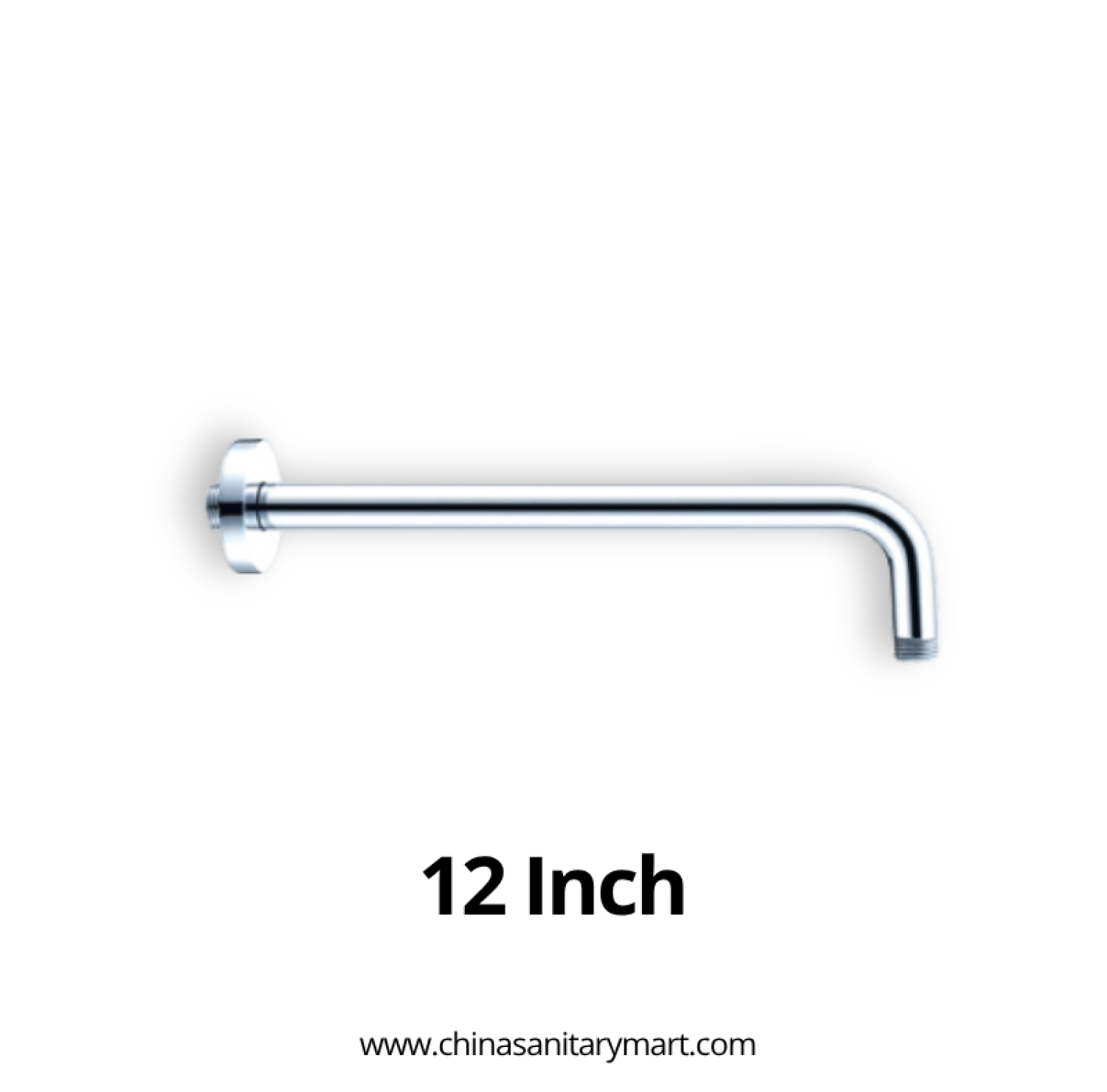 12 Inch Ast Shower Arm, 12 inch brass shower arm, chrome shower arm, rain shower arm, overhead shower arm, wall mount shower arm, brass shower pipe, Ast shower arm