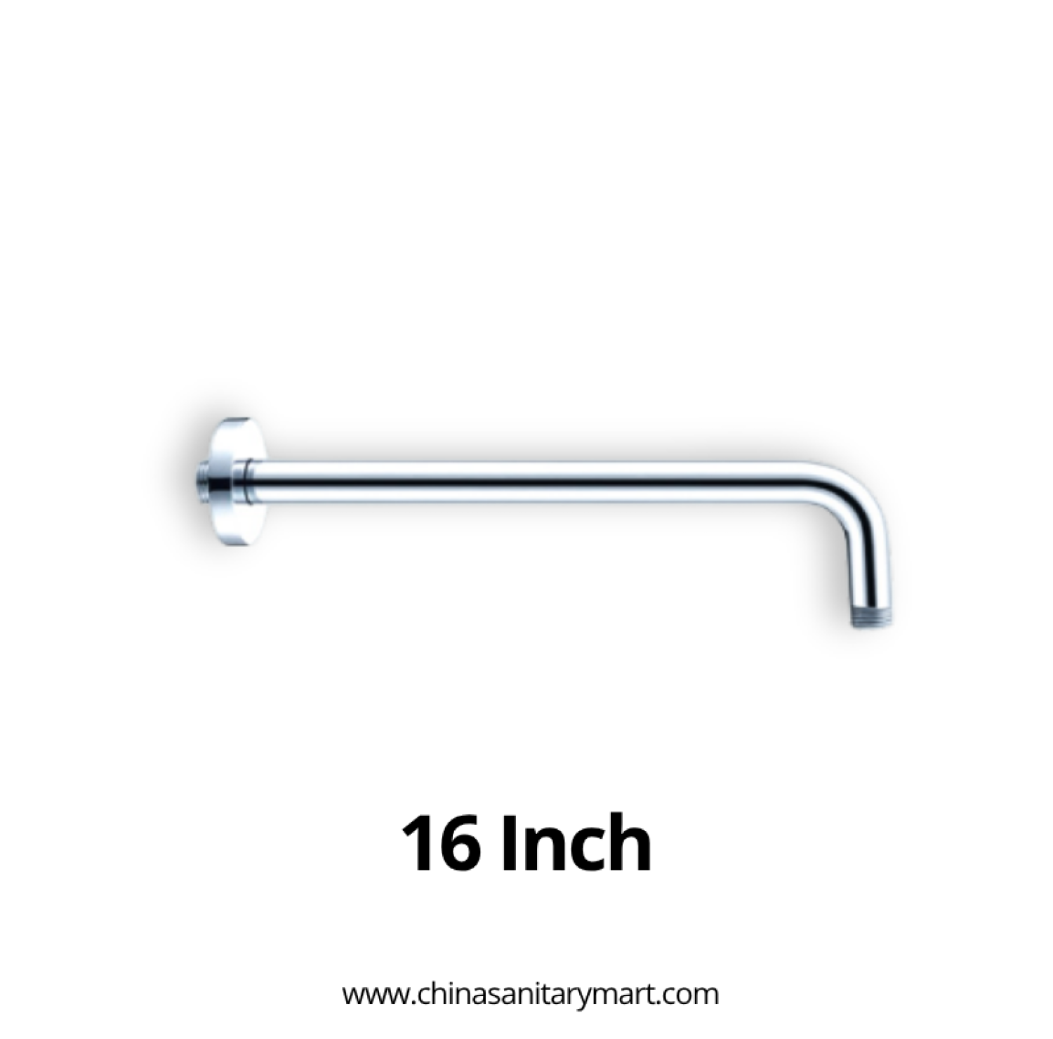 16 Inch Ast Shower Arm, 16 inch brass shower arm, chrome shower arm, rain shower arm, overhead shower arm, wall mount shower arm, brass shower pipe, Ast shower arm