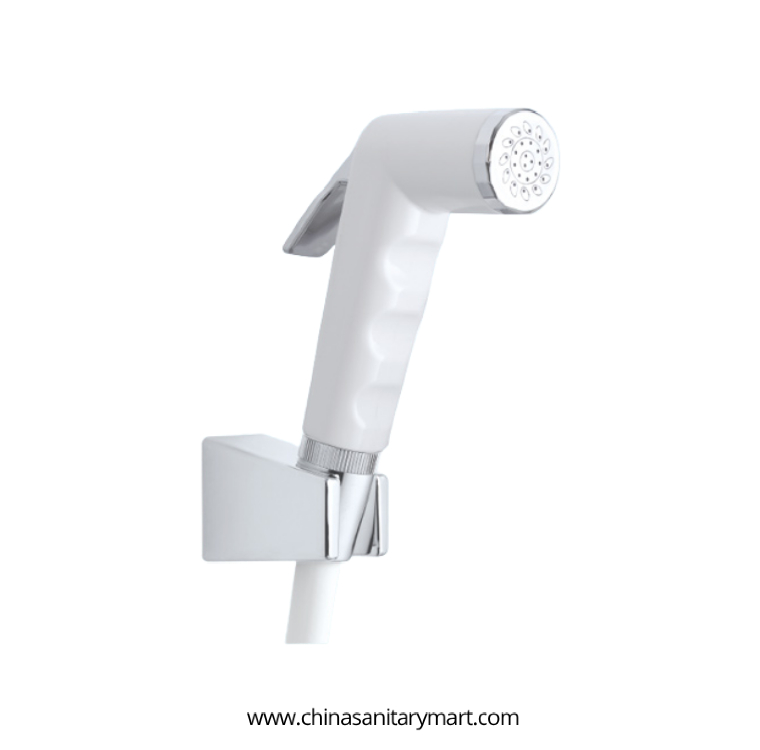 Ast Toilet Push Shower White Standard, white ABS toilet push shower, Ast health faucet, white health faucet, push health faucet, toilet hand shower, bathroom push shower, ABS toilet shower