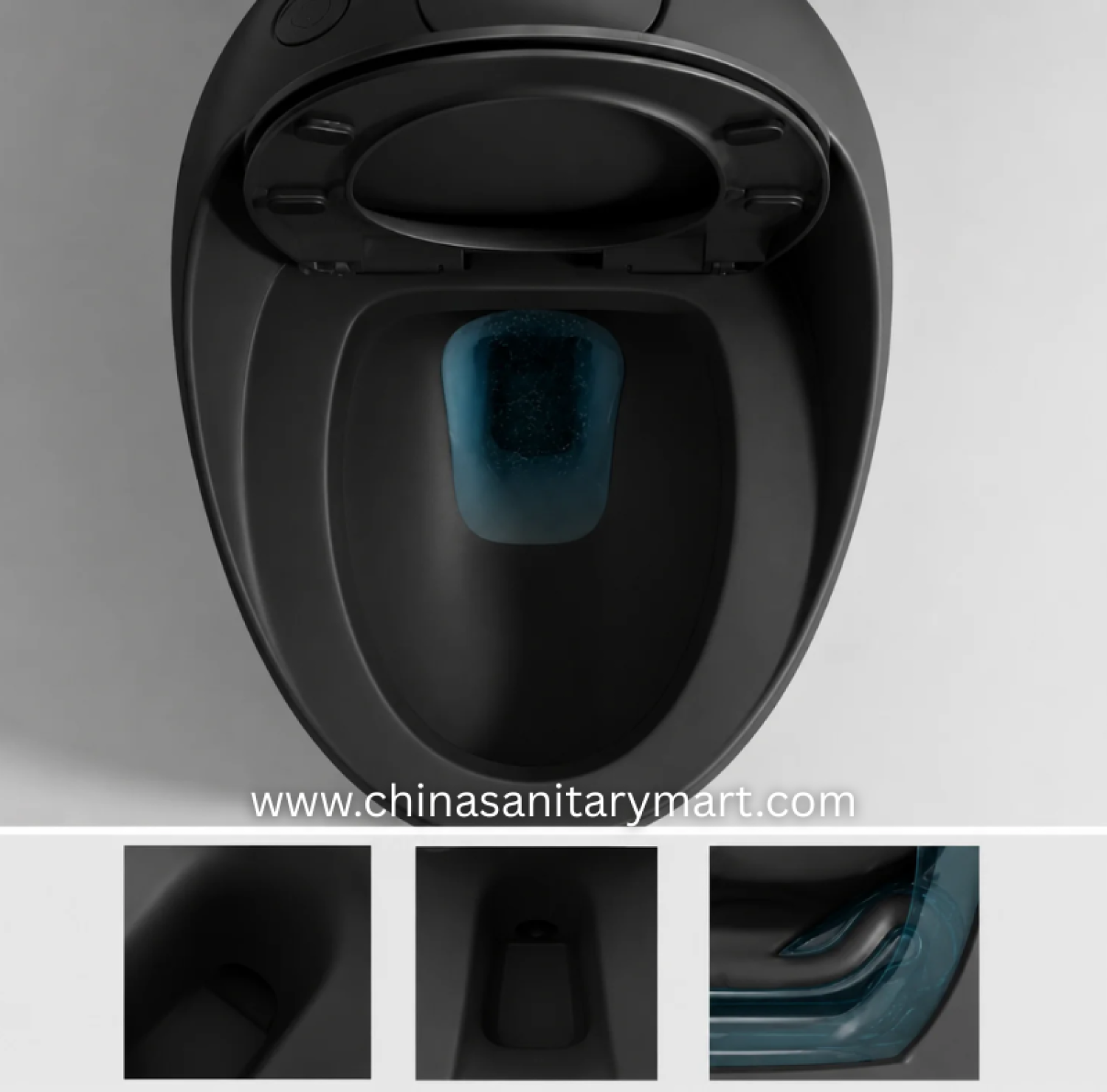 Walba Egg Shape Commode Matte Black D02B, Walba D02B one piece toilet, matte black egg shape commode, modern black toilet, S trap toilet 300mm, premium matte black commode, Walba bathroom toilet