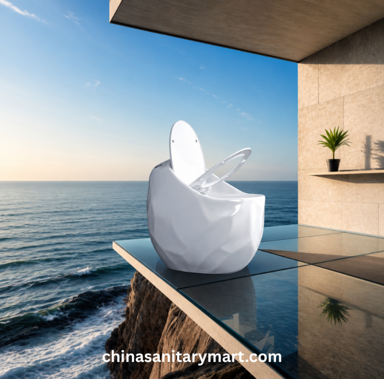 Peanut Commode White, White Peanut toilet, glossy white commode, designer white toilet, S Trap high commode, luxury white toilet, 670x470x625mm Peanut commode