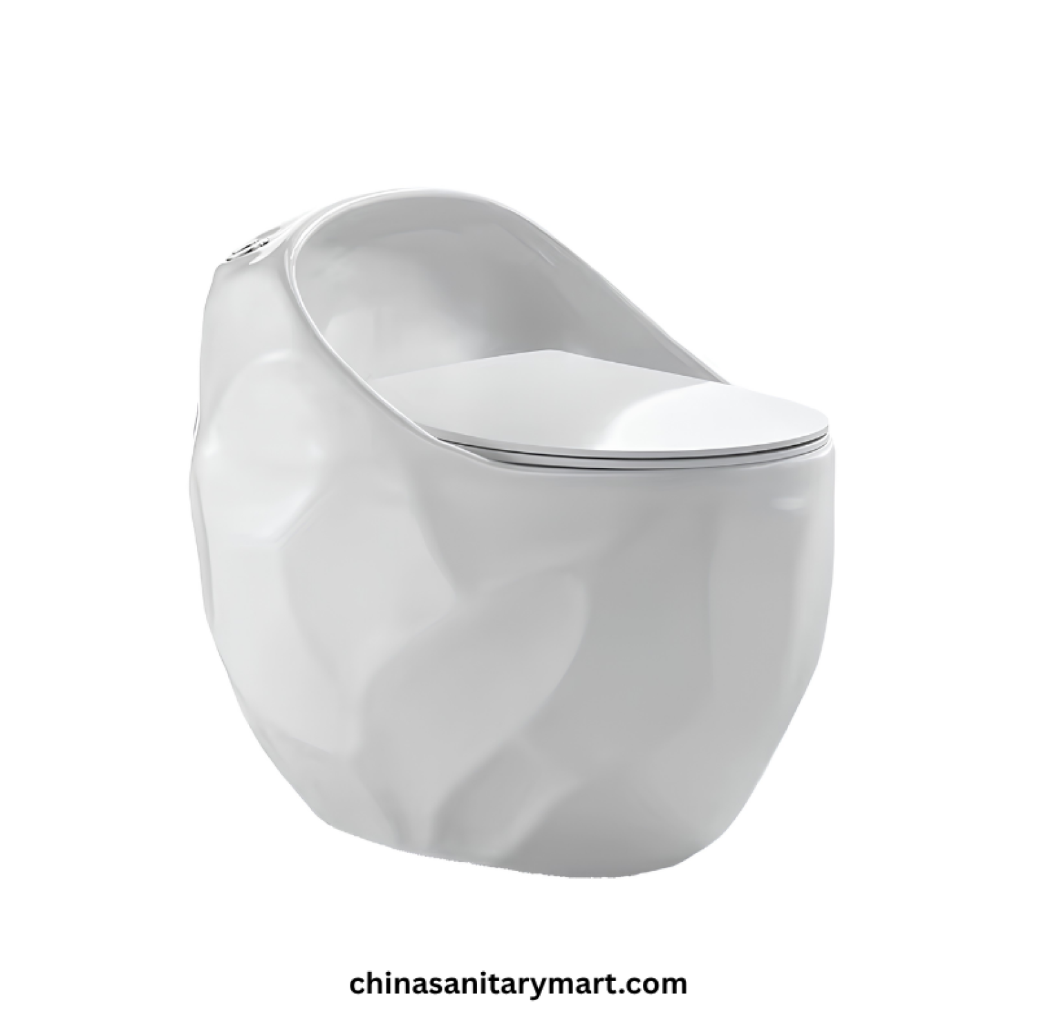 Peanut Commode White, White Peanut toilet, glossy white commode, designer white toilet, S Trap high commode, luxury white toilet, 670x470x625mm Peanut commode